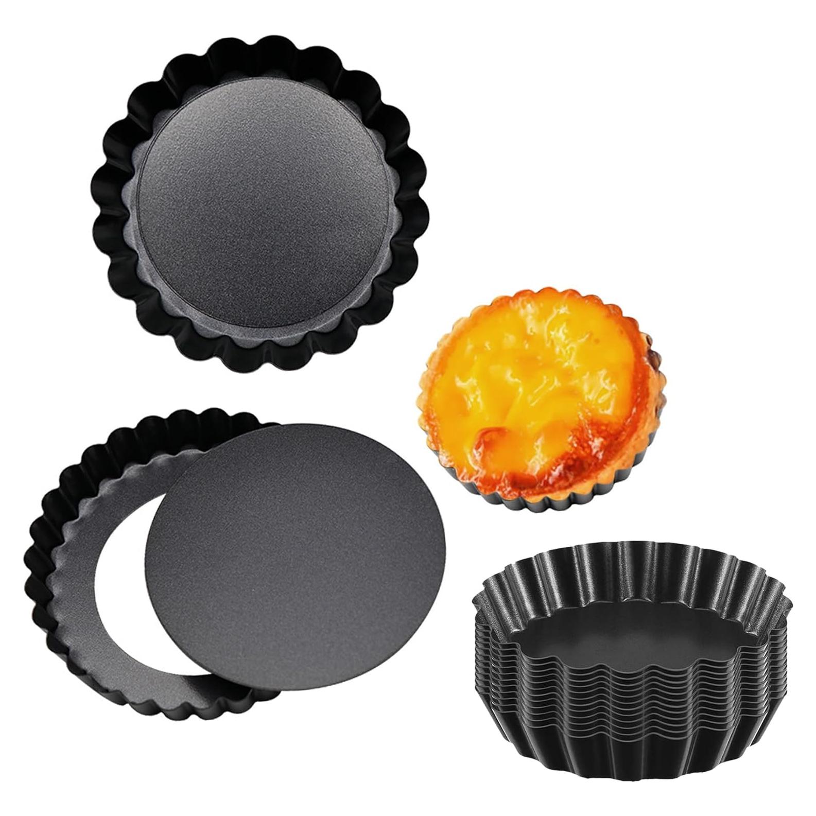 Moldes para Tartas de Huevo MGGi 10 cm Antiadherente 12 Piezas