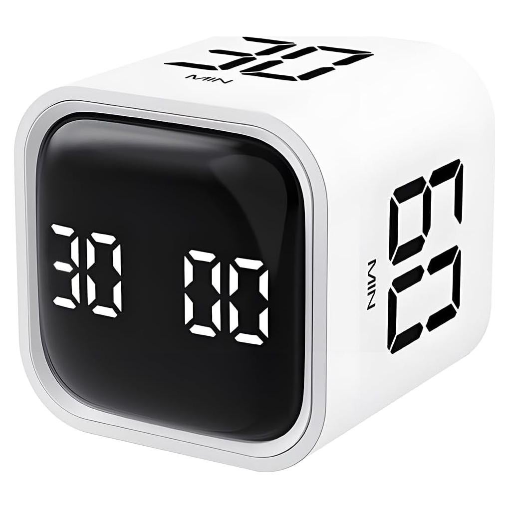 Temporizador Pomodoro QUMOX Blanco con Alertas y Modos Ajustables