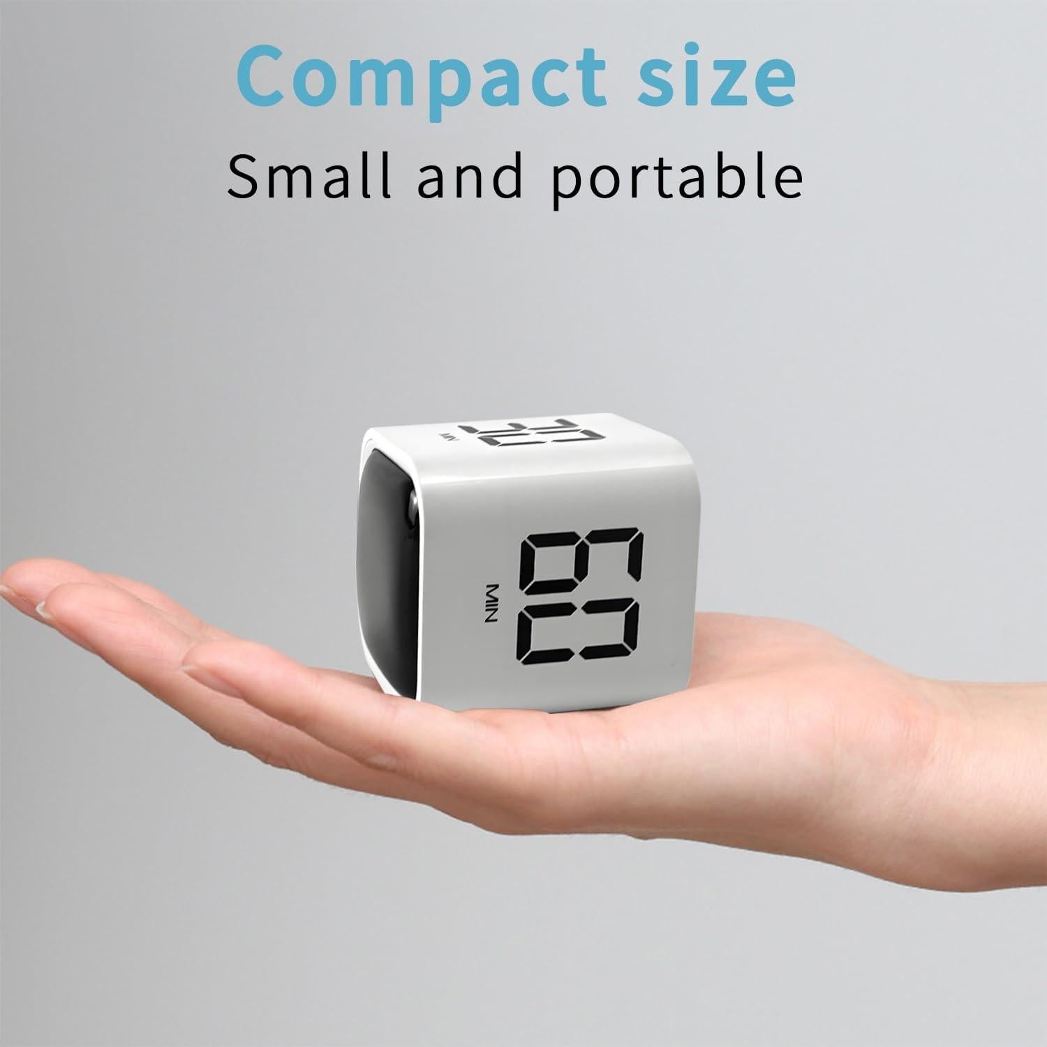 Temporizador Pomodoro QUMOX Blanco con Alertas y Modos Ajustables