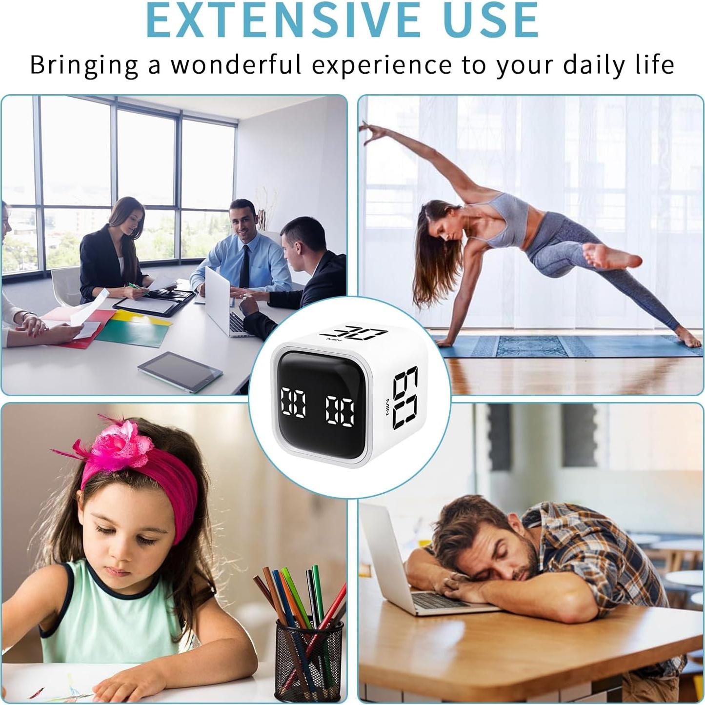 Temporizador Pomodoro QUMOX Blanco con Alertas y Modos Ajustables