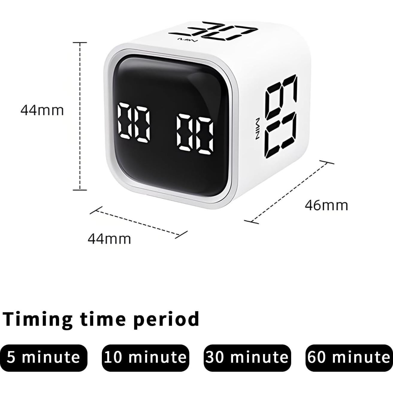 Temporizador Pomodoro QUMOX Blanco con Alertas y Modos Ajustables