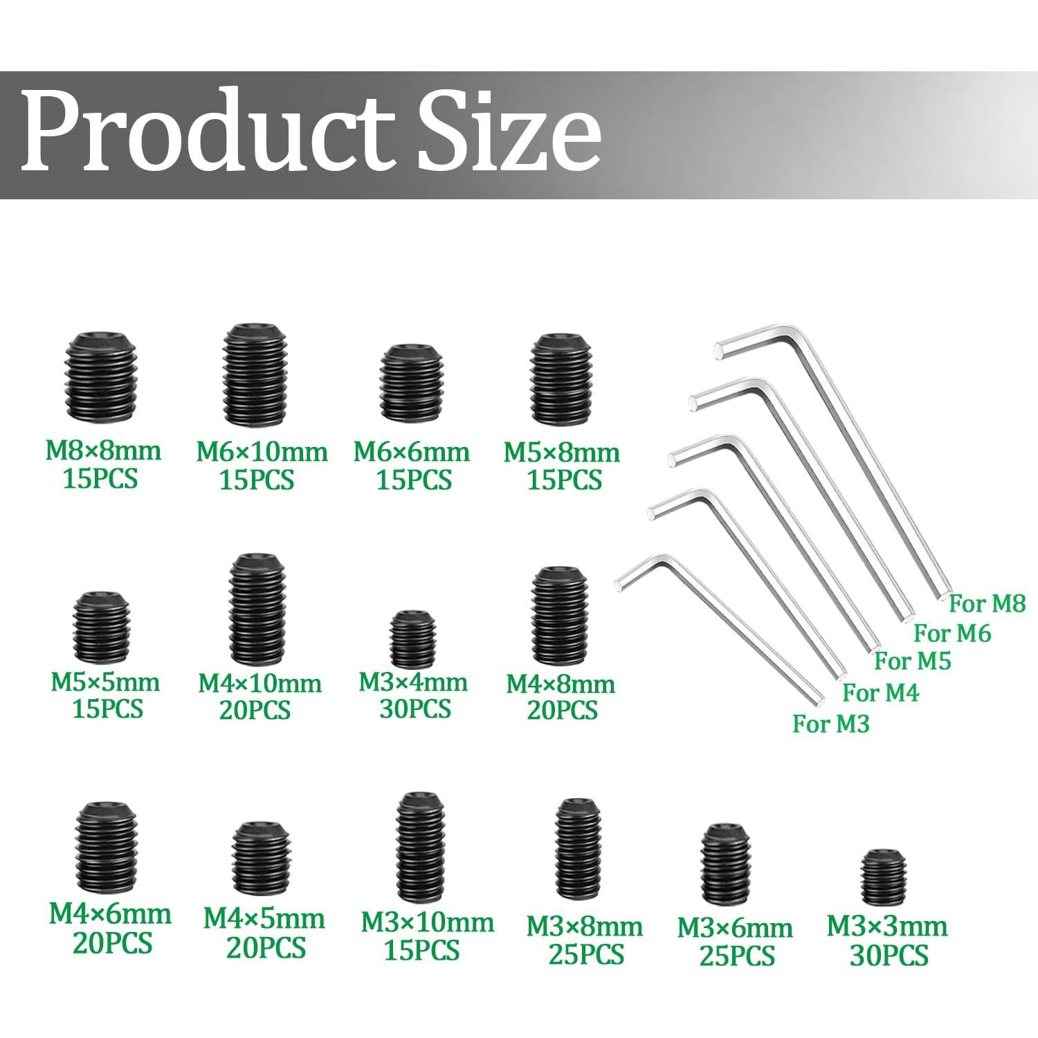 Kit de Tornillos de Fijación 535 PCS Métrico + SAE Ruibapa