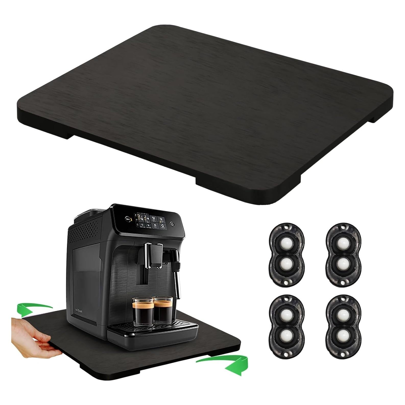 Bandeja Rodante 360° de Bambú Kingump 41x33 cm para Cafetera