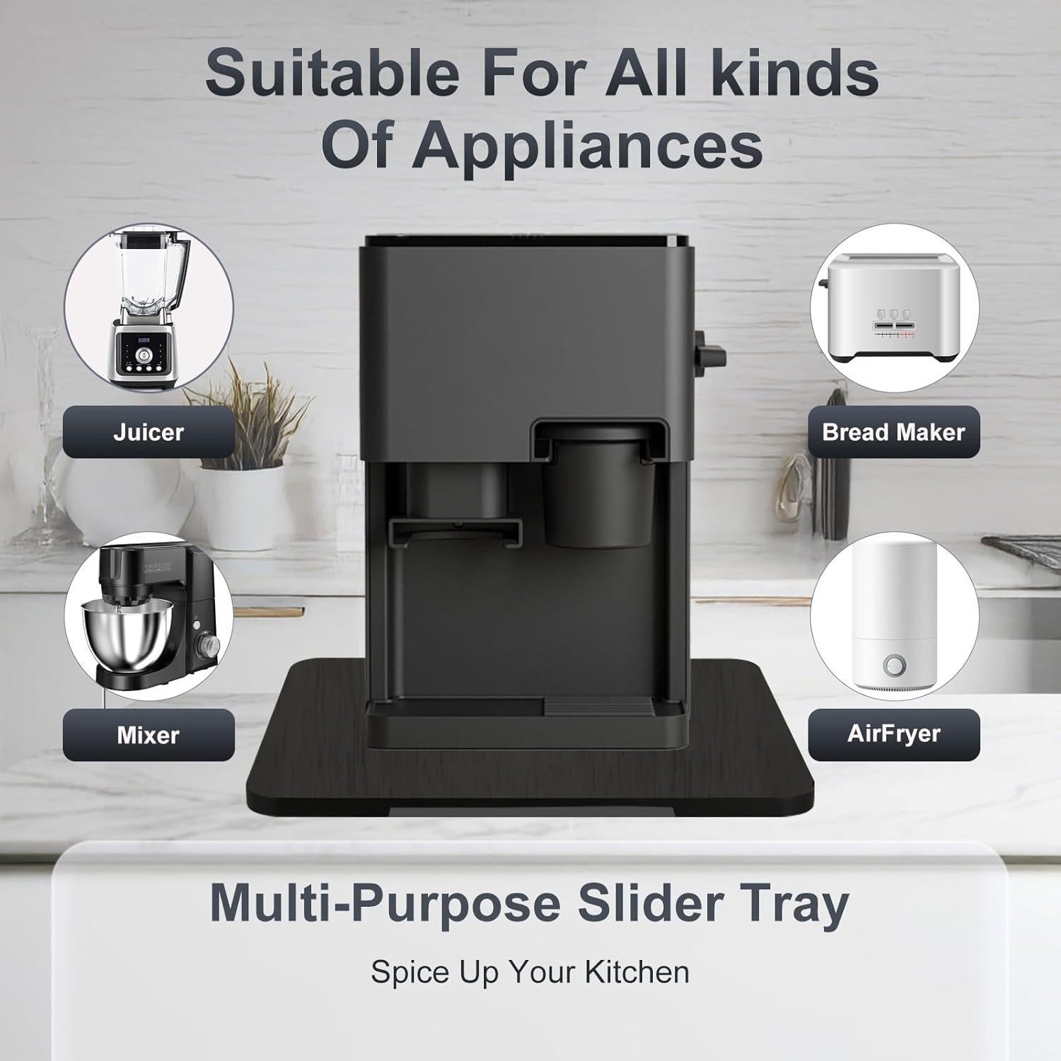 Bandeja Rodante 360° de Bambú Kingump 41x33 cm para Cafetera