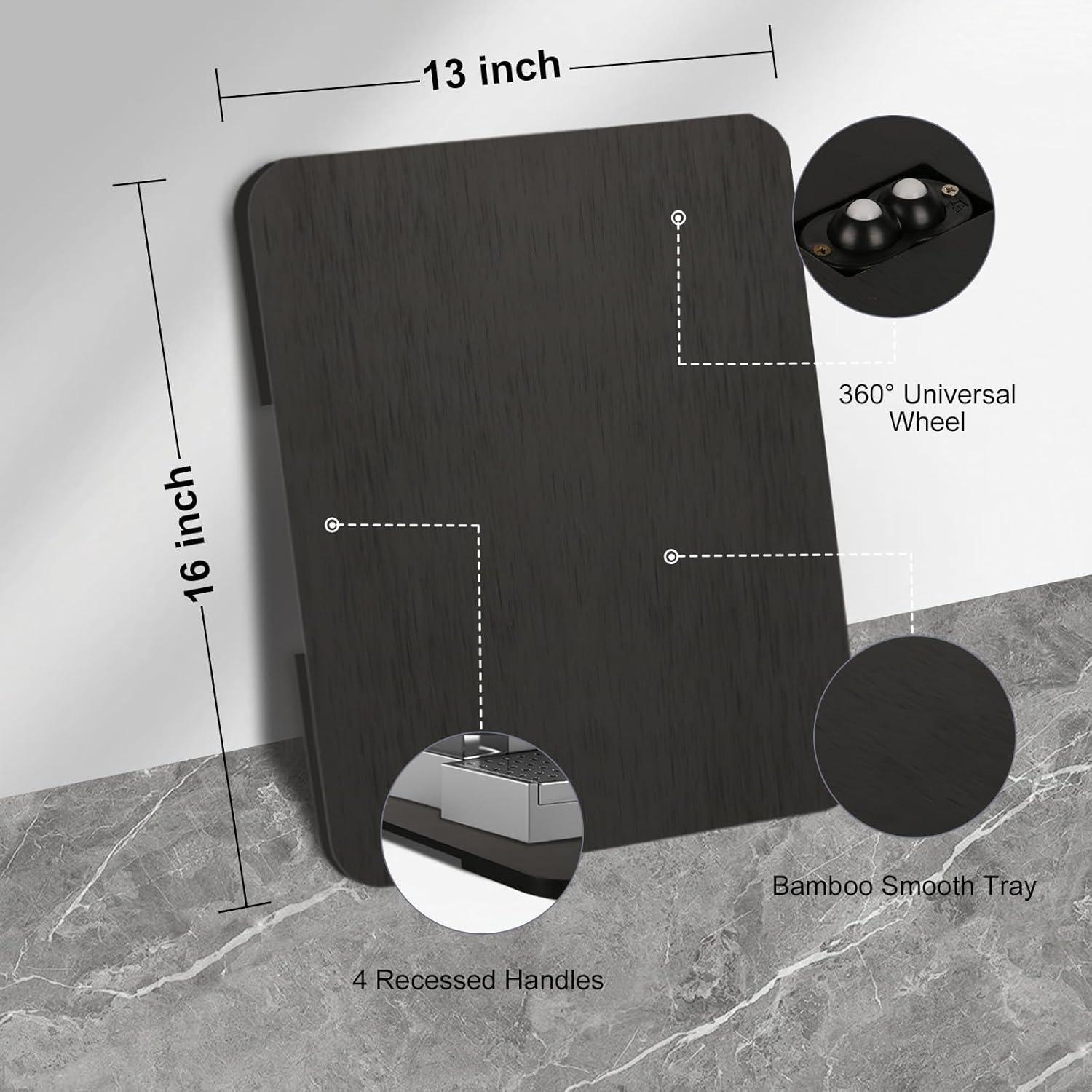 Bandeja Rodante 360° de Bambú Kingump 41x33 cm para Cafetera