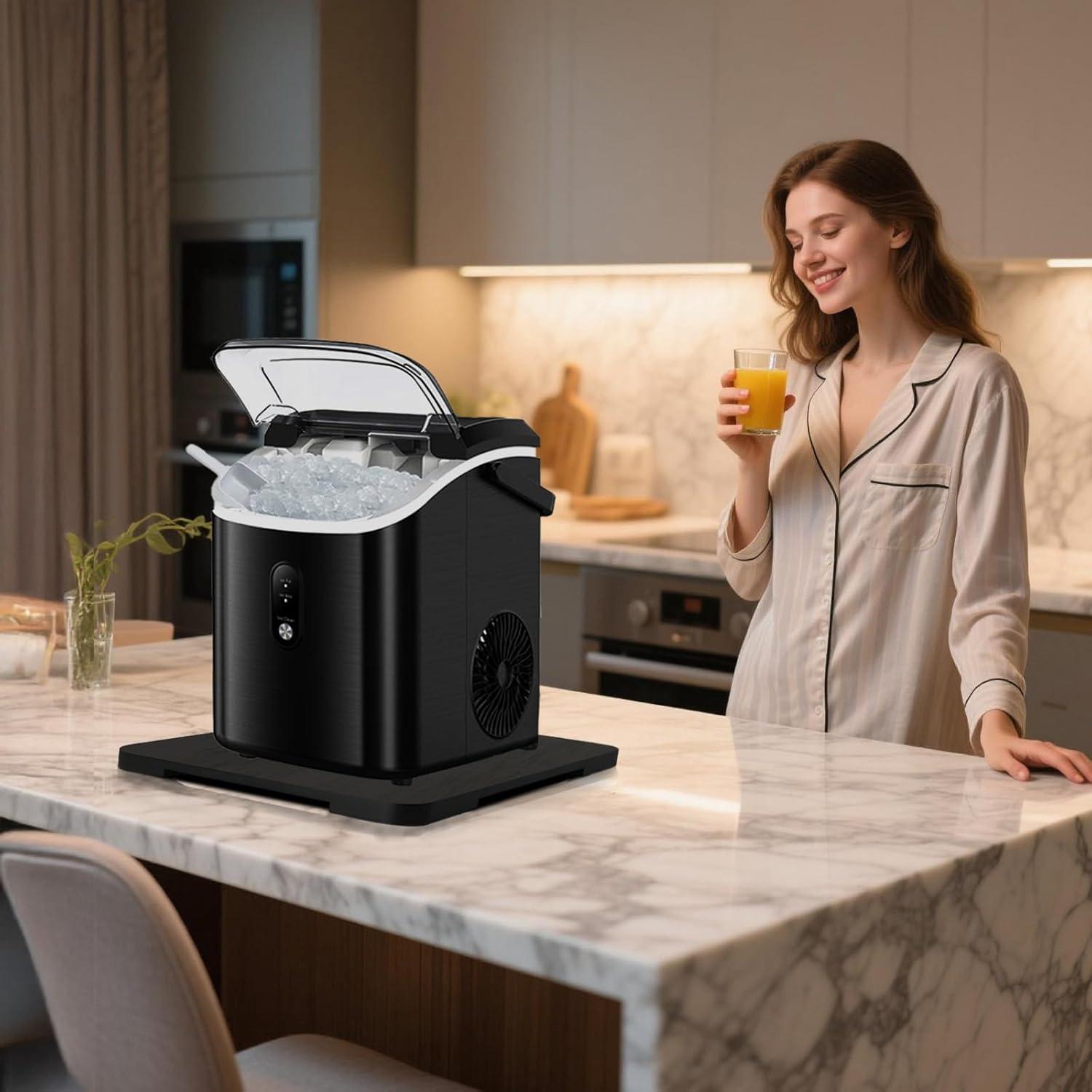 Bandeja Rodante 360° de Bambú Kingump 41x33 cm para Cafetera