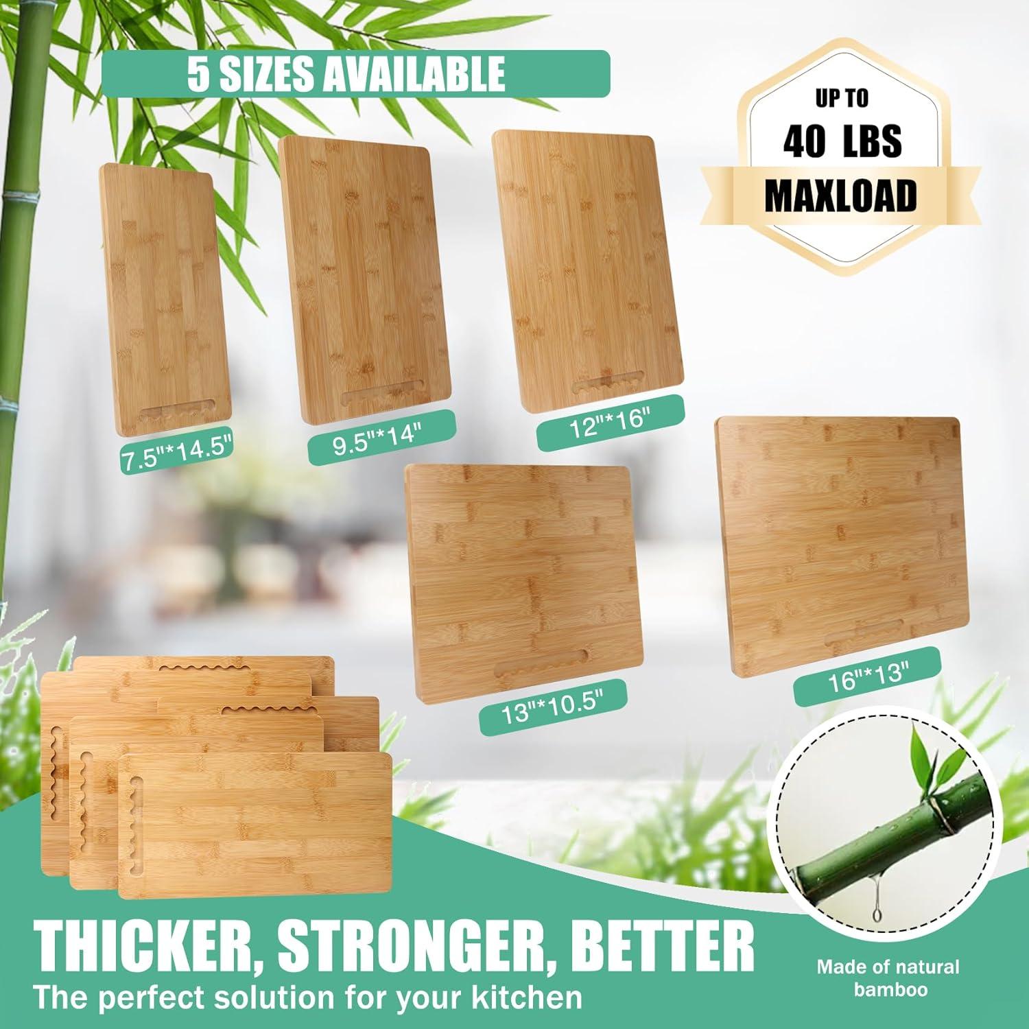 Bandeja Deslizante de Bambú WANYISHUN 24.1x35.6 cm Natural