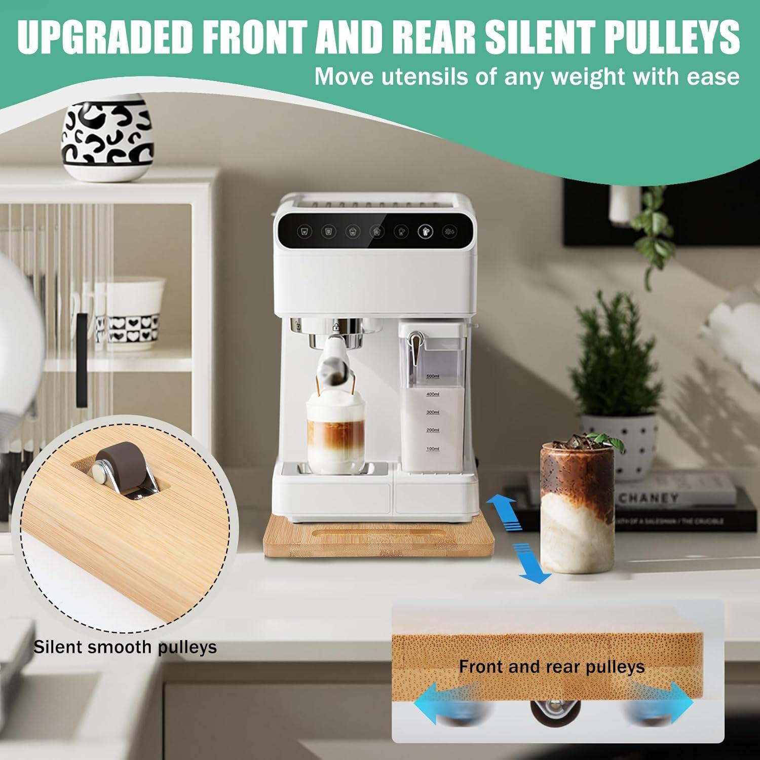 Bandeja Deslizante de Bambú WANYISHUN 24.1x35.6 cm Natural