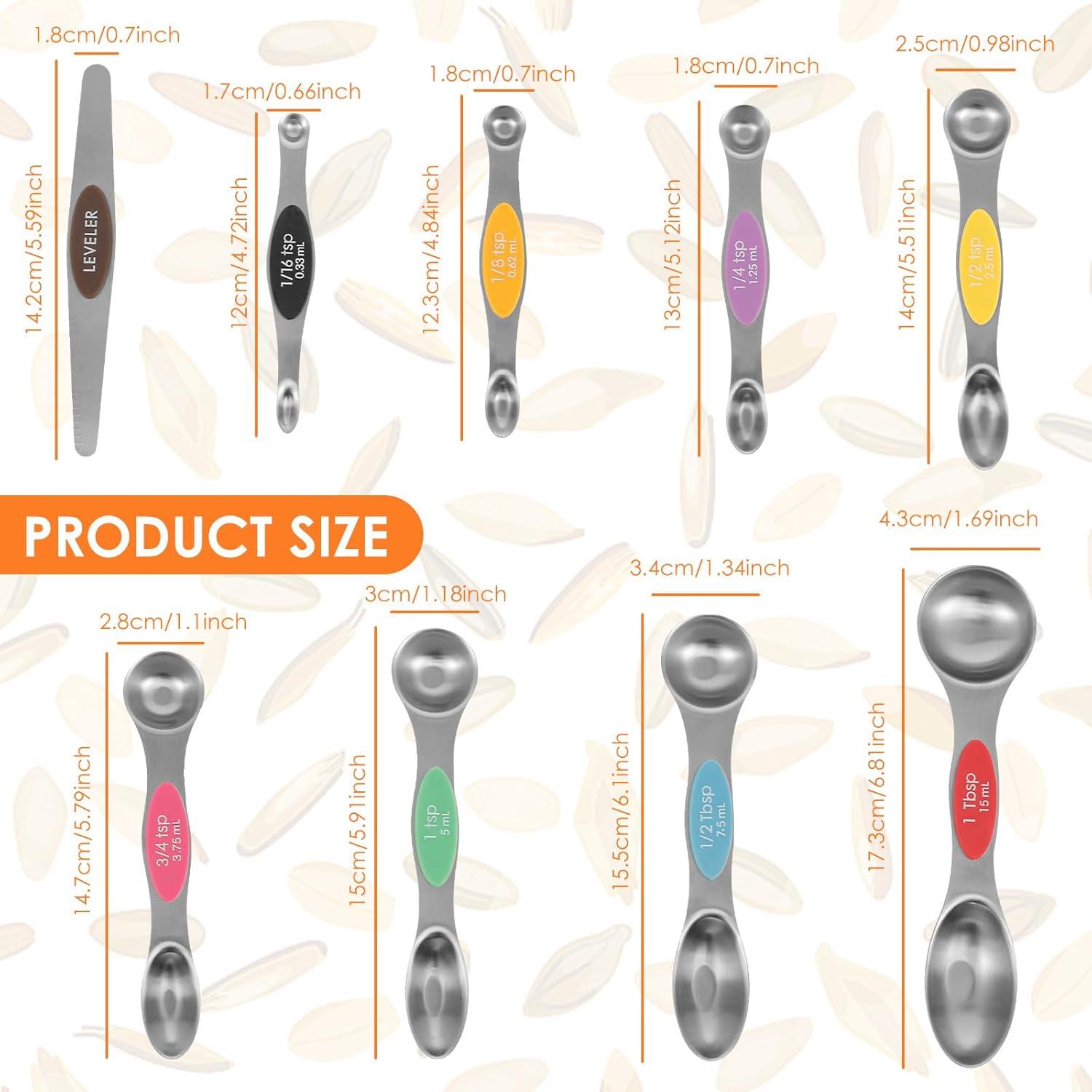 Cucharas Medidoras Magnéticas Acero Inoxidable YMKWZ 15ml