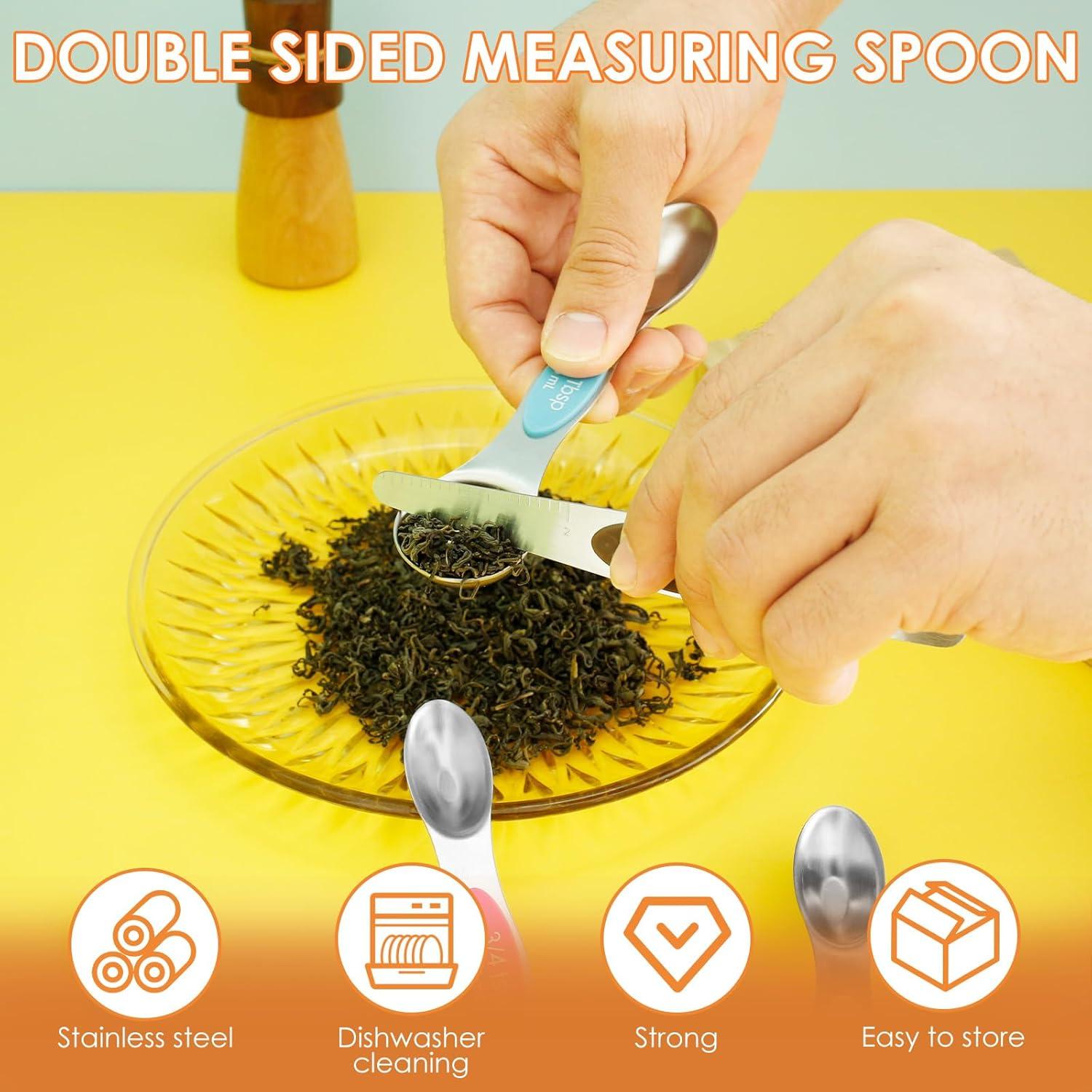 Cucharas Medidoras Magnéticas Acero Inoxidable YMKWZ 15ml