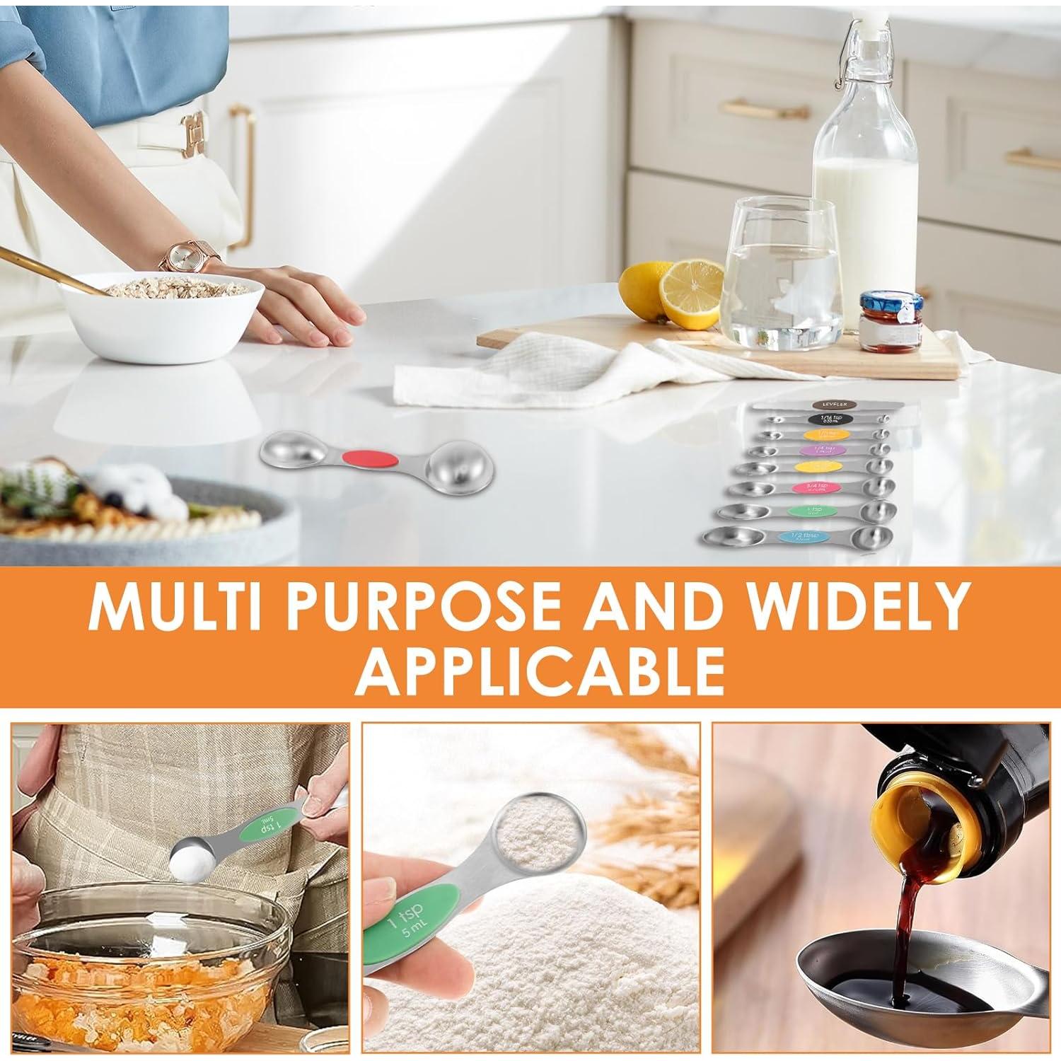 Cucharas Medidoras Magnéticas Acero Inoxidable YMKWZ 15ml