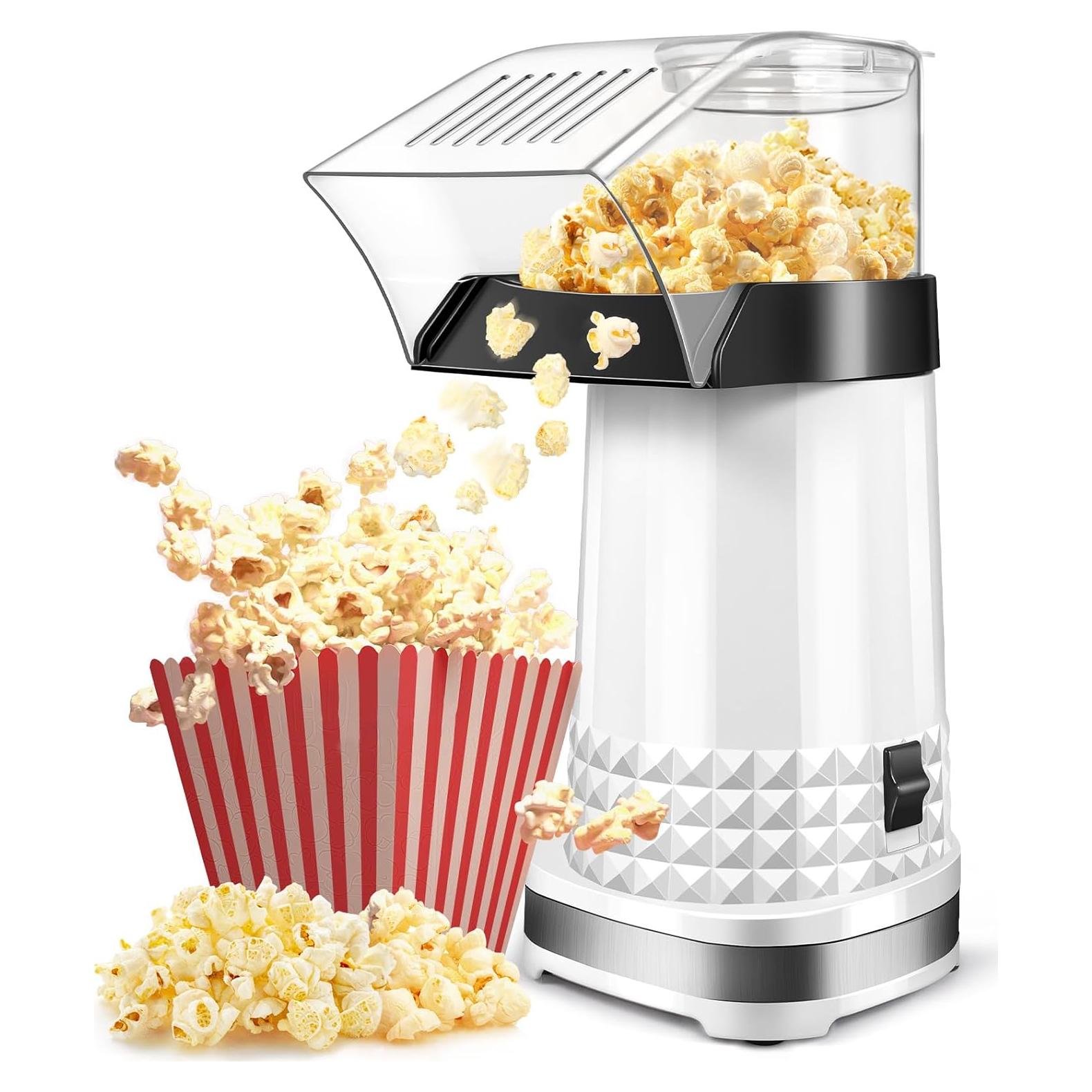 Máquina de Palomitas de Maíz Vminno 4.5L Aire Caliente Blanca