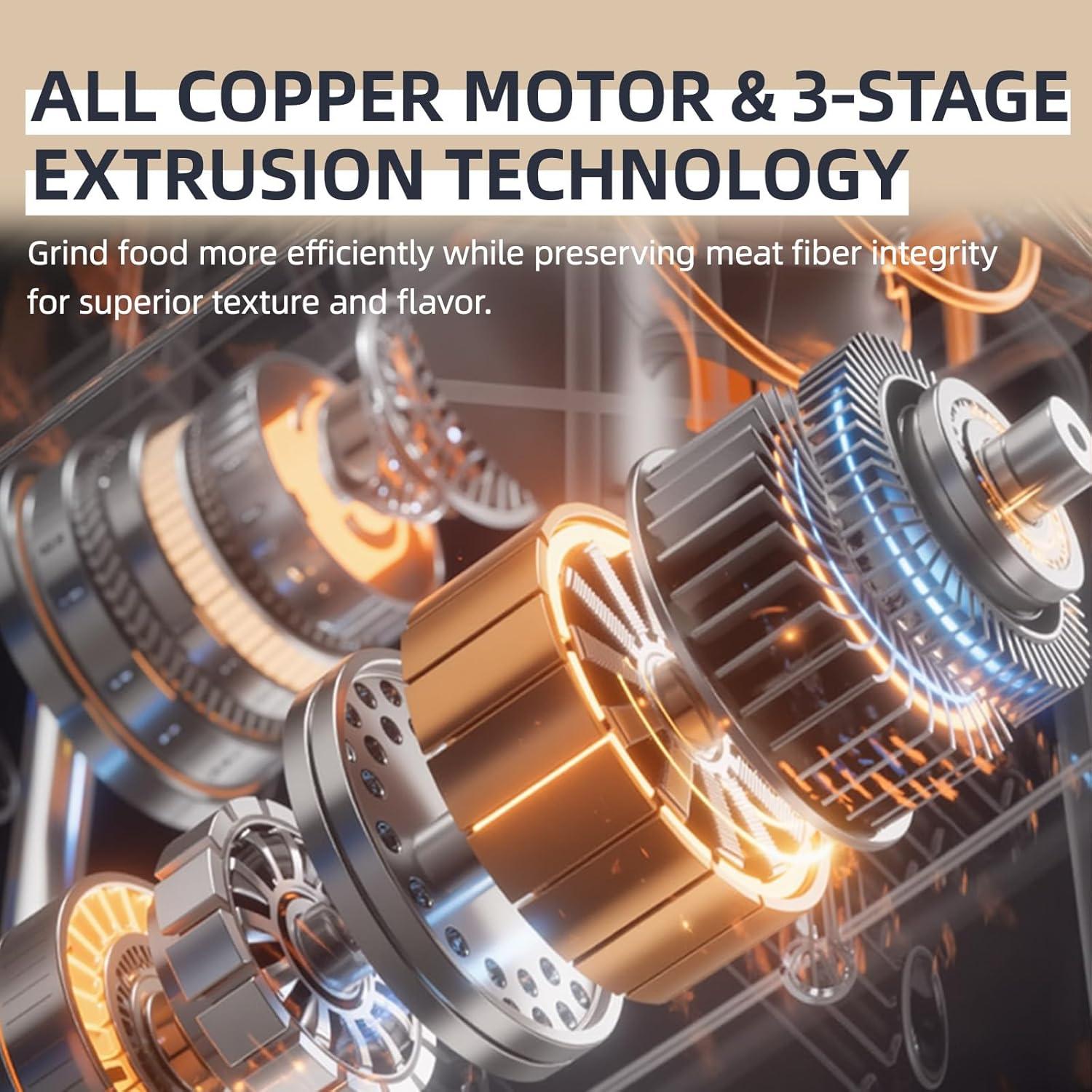 Máquina Embutidora Eléctrica Keerain 1.89kg con 3 Tubos