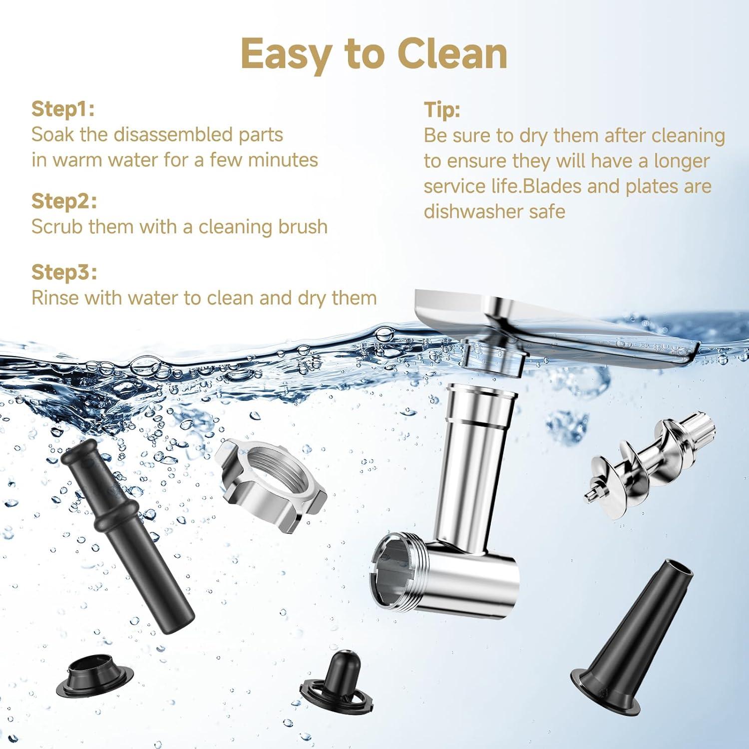 Molino de Carne Eléctrico AAOBOSI 3000W con Pantalla Táctil