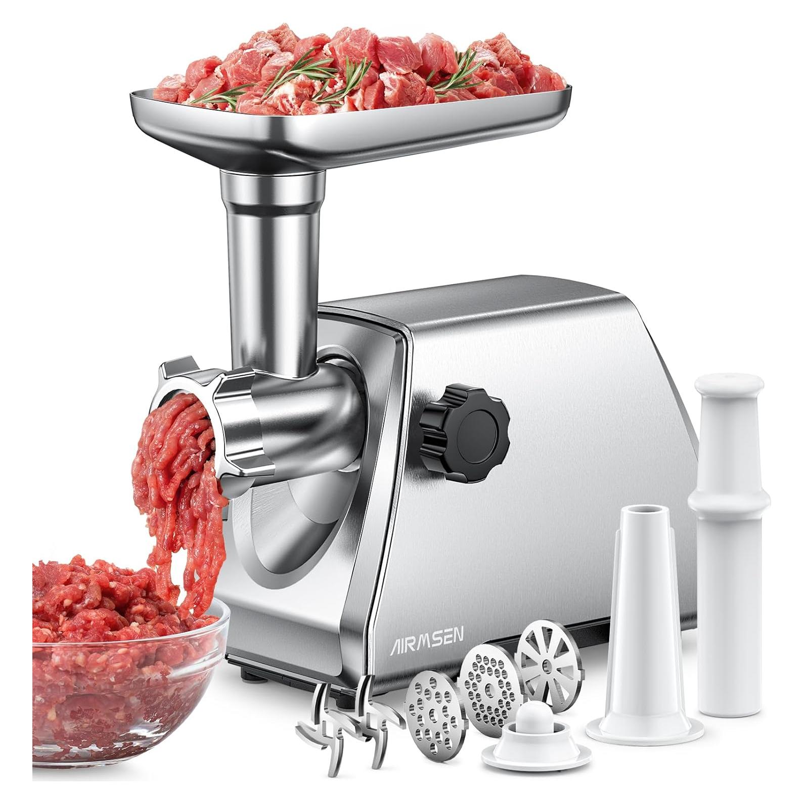 Molinillo de Carne Eléctrico AIRMSEN 2500W 3 en 1 con Accesorios