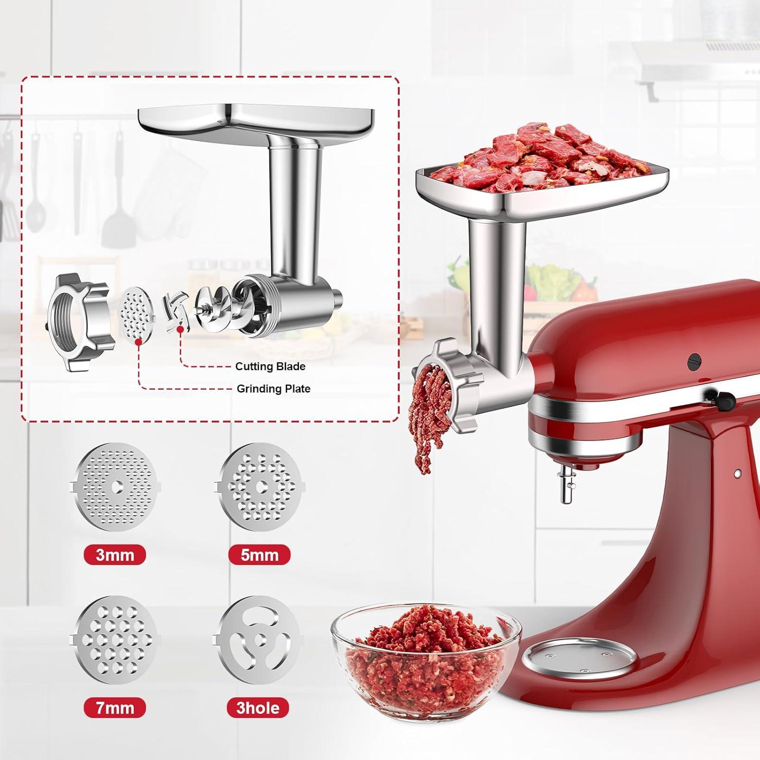 Picadora de Carne y Rallador InnoMoon para Batidora KitchenAid