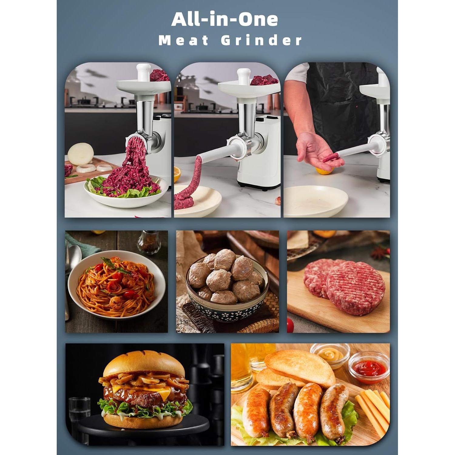 Picadora de Carne Eléctrica Oaomi 2500W con Accesorios