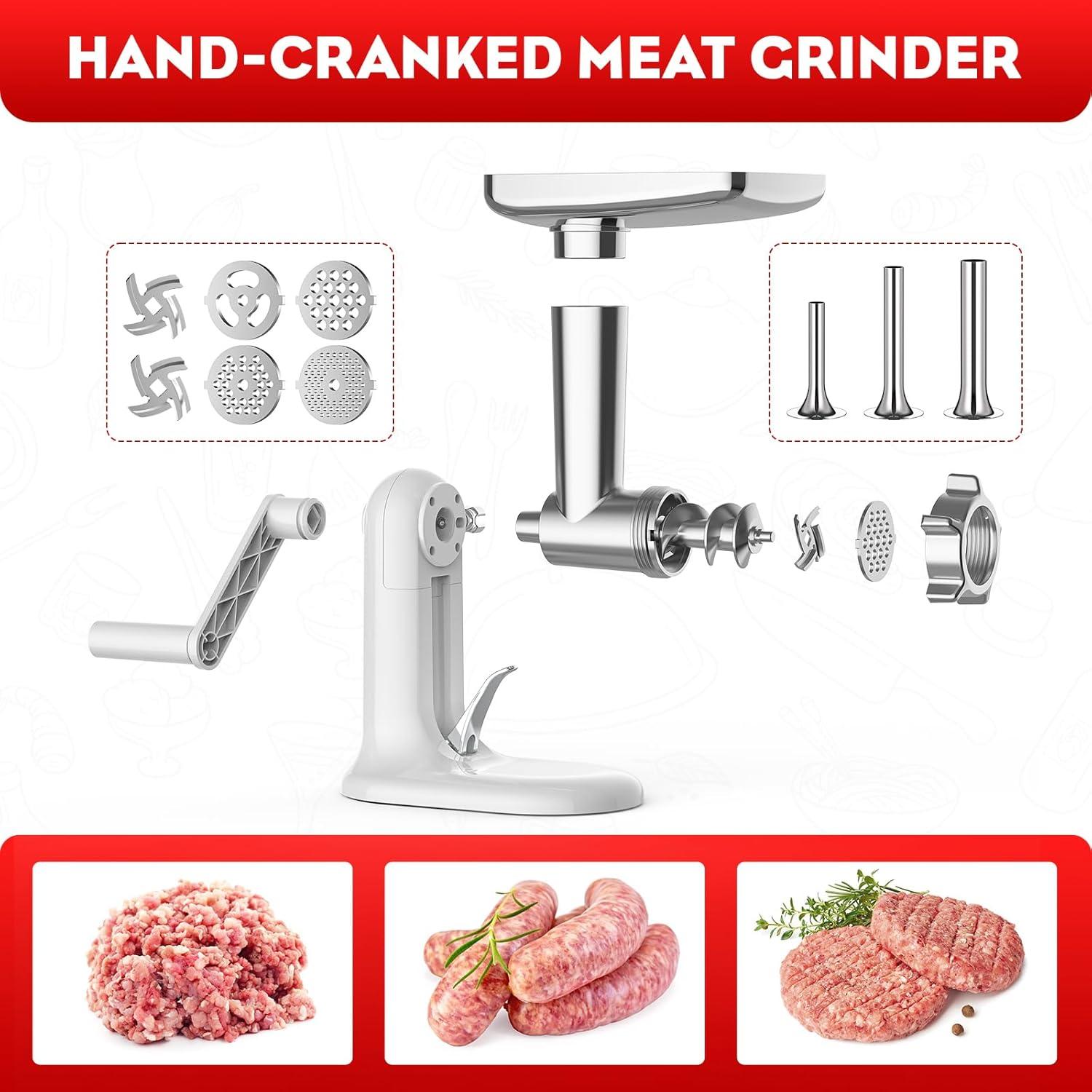 Picadora de Carne Manual COFUN 1705-HA con Embutidora y 4 Placas