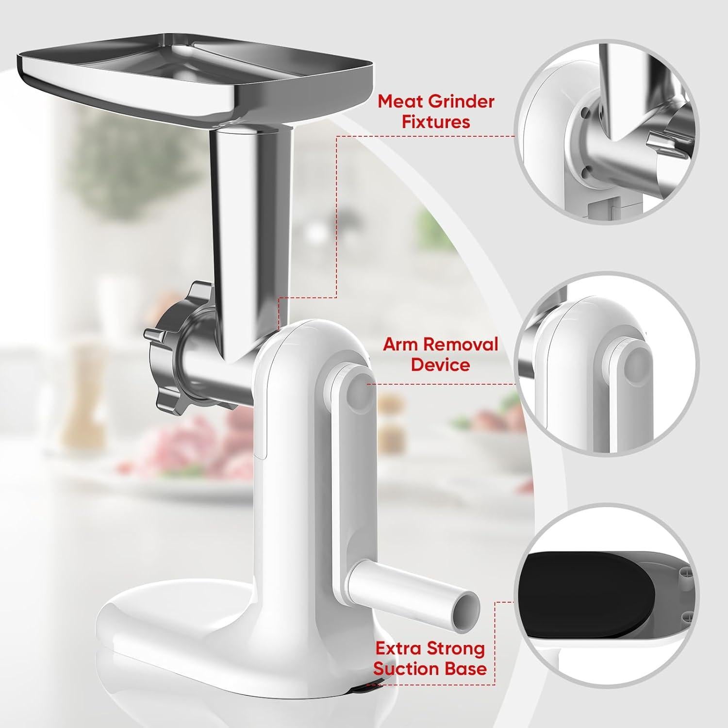 Picadora de Carne Manual COFUN 1705-HA con Embutidora y 4 Placas