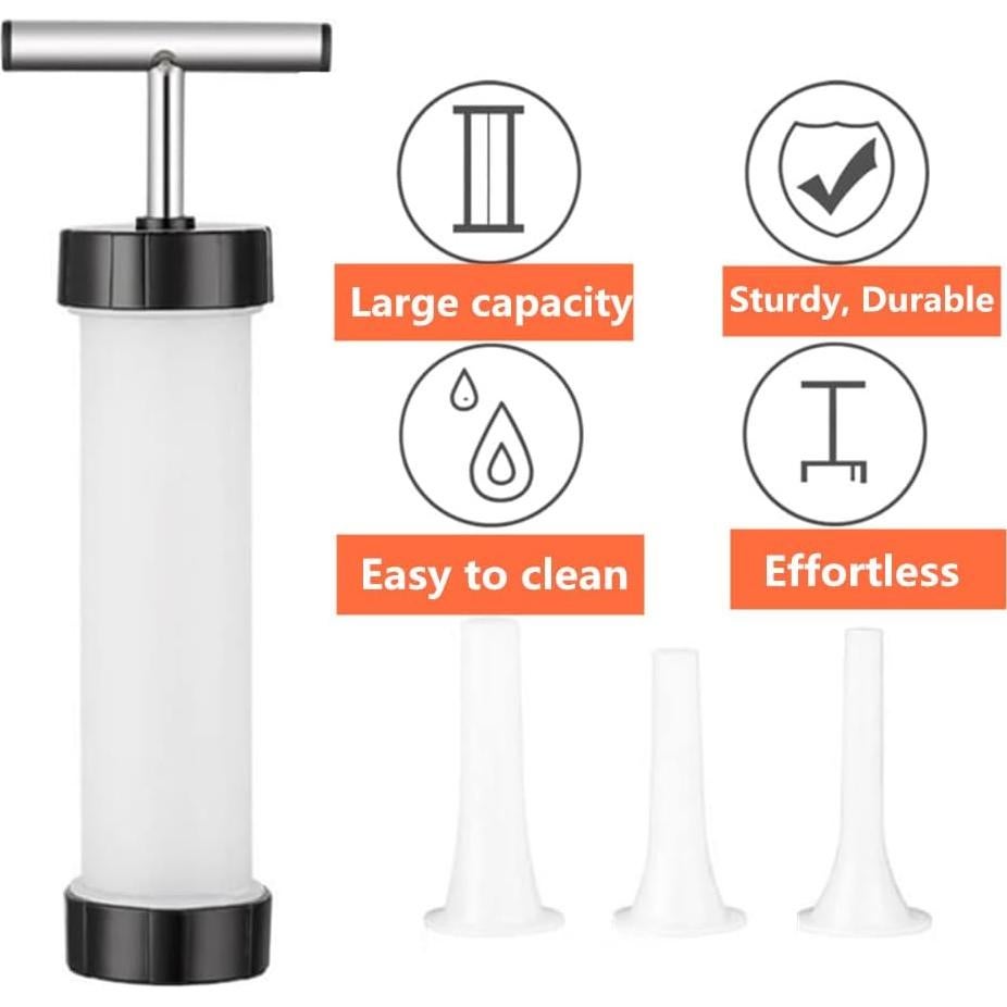 Fabricante de Salchichas Manual UQUABESO con 3 Embudos de Relleno