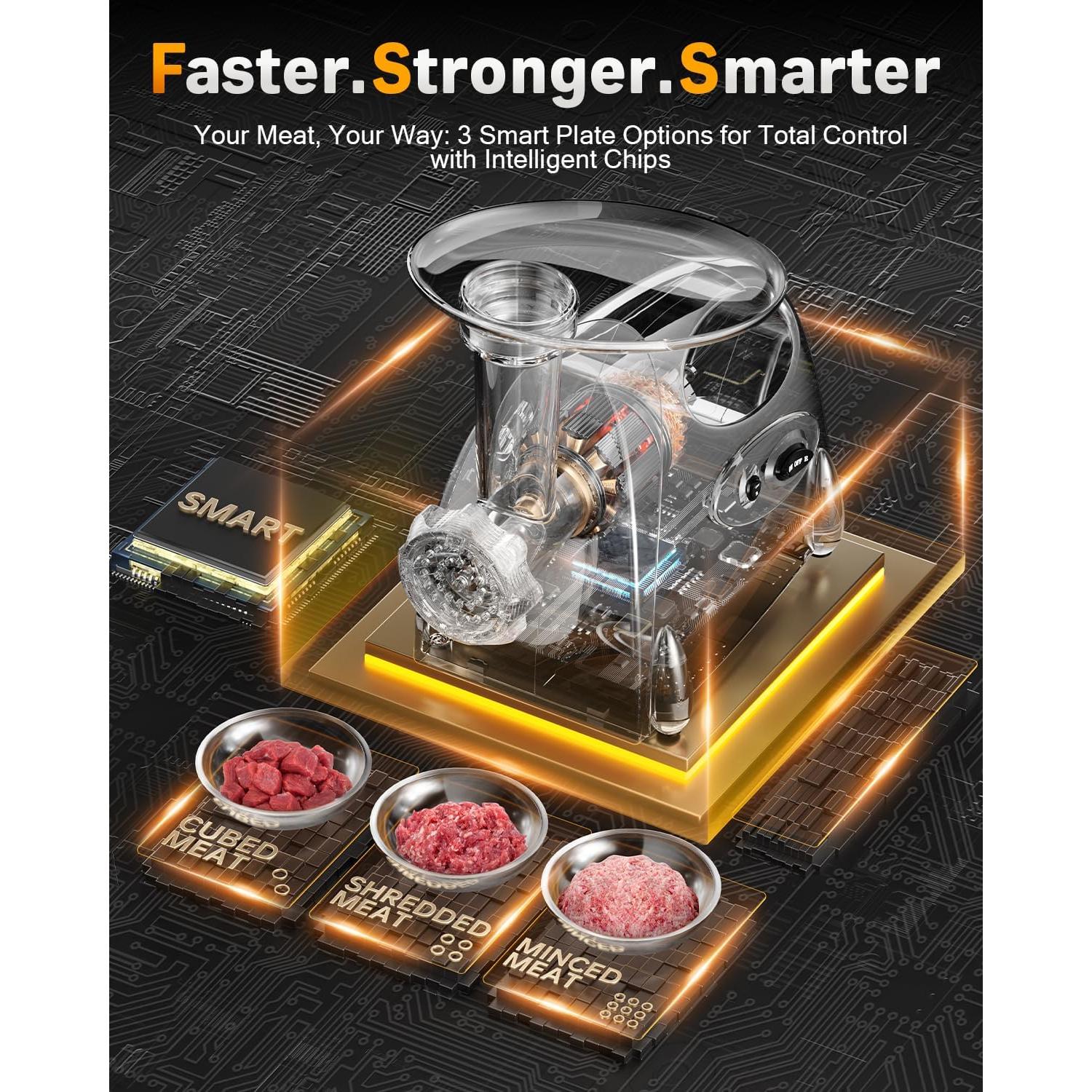 Picadora de Carne Eléctrica SVKLHY 3000W con Accesorios