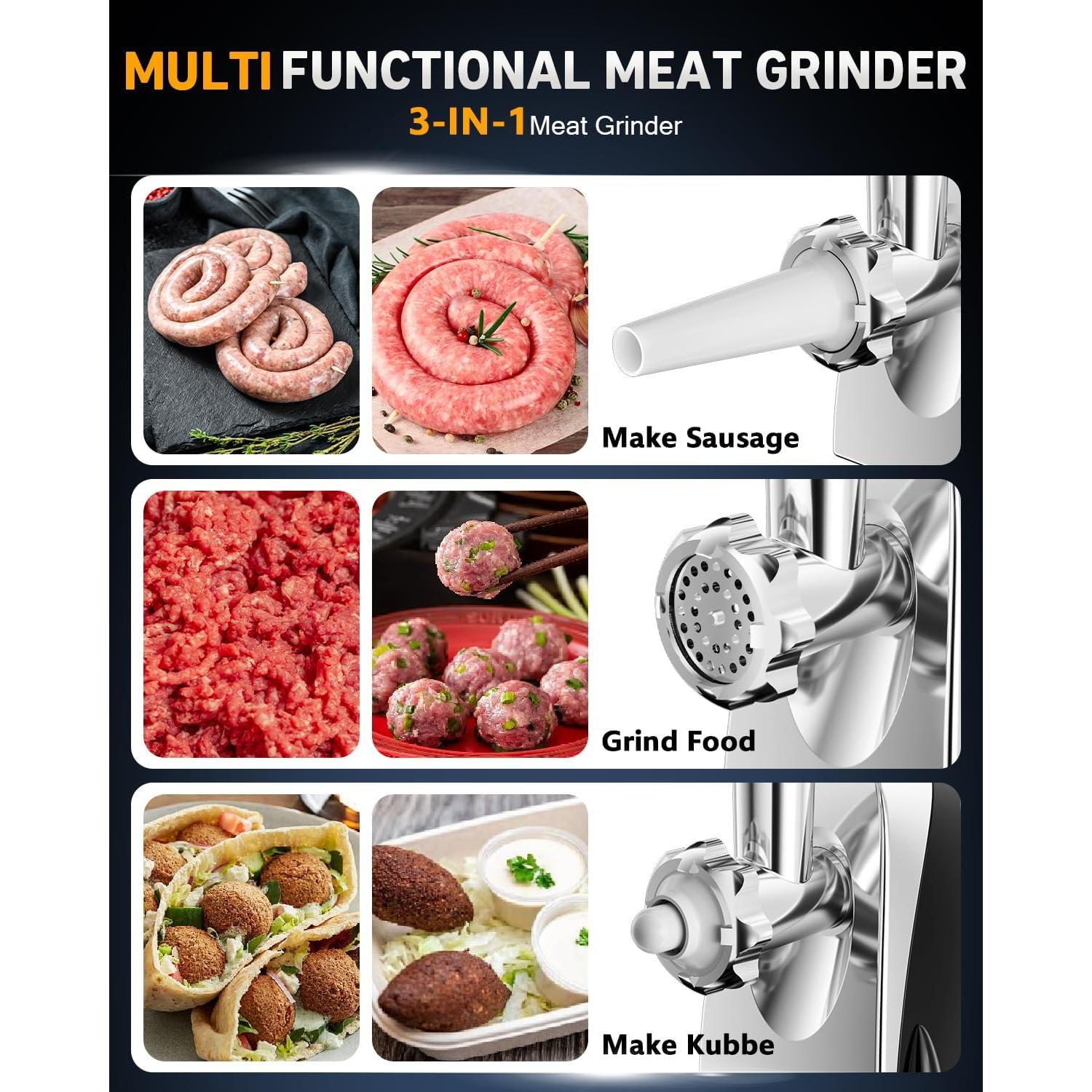 Picadora de Carne Eléctrica SVKLHY 3000W con Accesorios