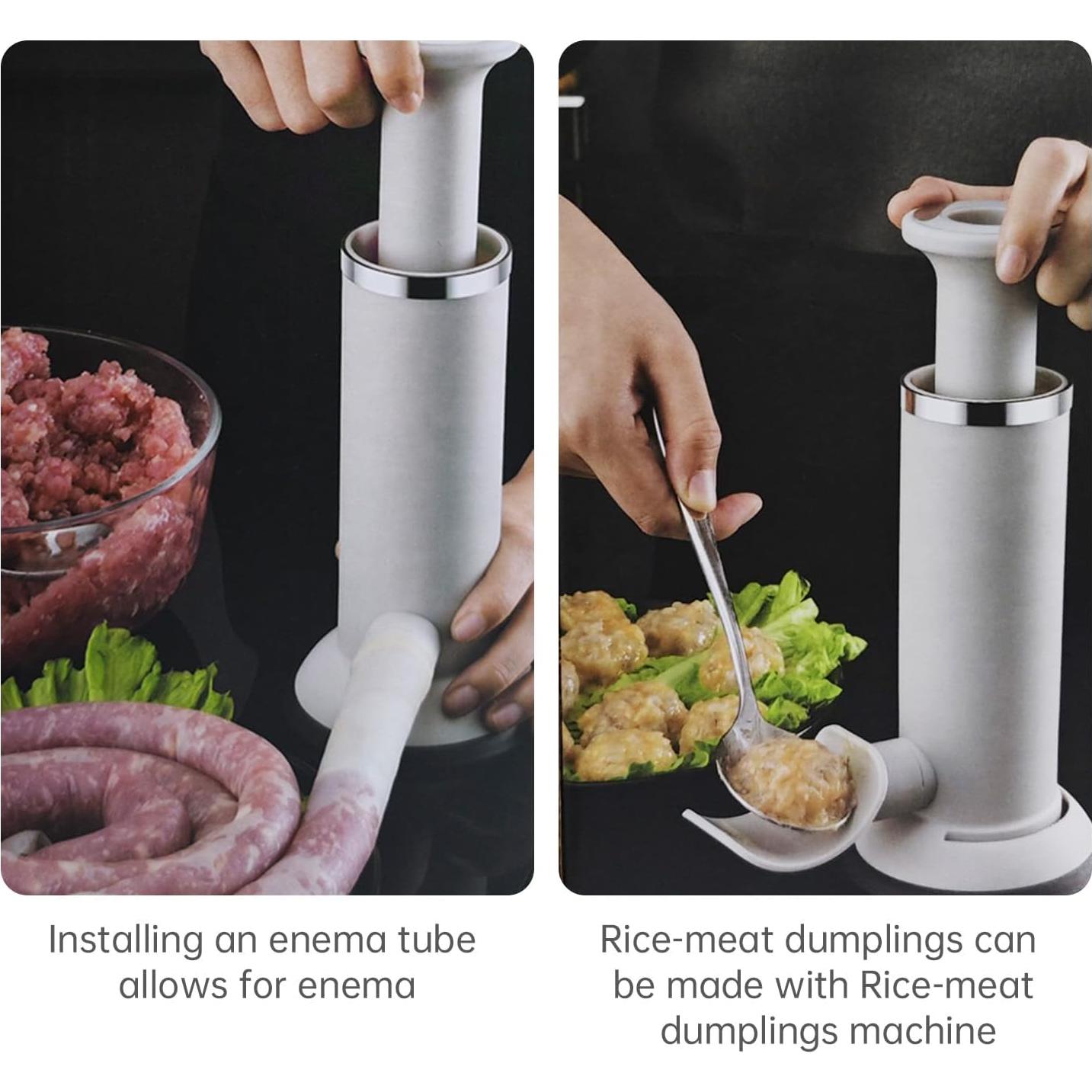 Máquina de Rellenar Salchichas TQEONKL 326g Vertical Acero Inoxidable