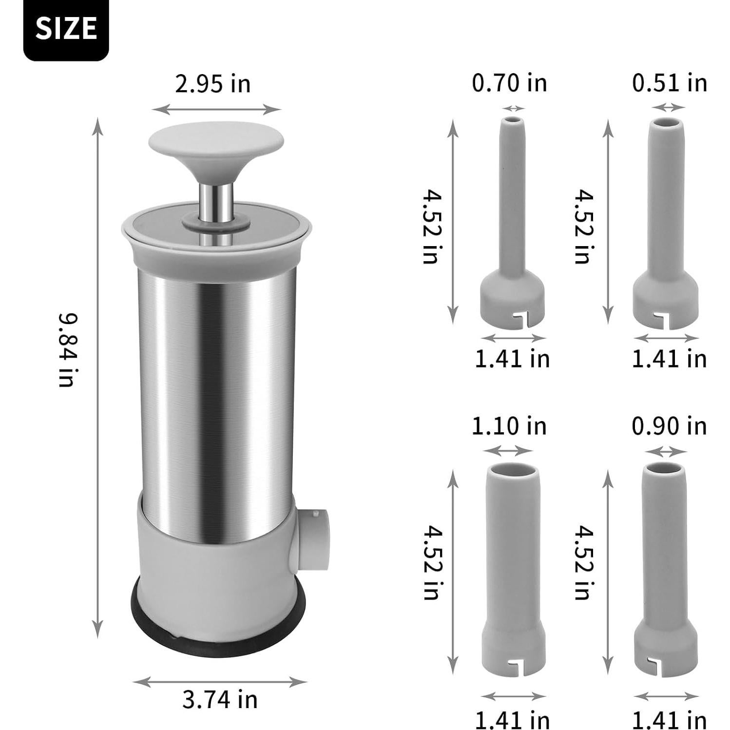 Rellenador de Salchichas Saihisday Vertical Acero Inoxidable 1 kg