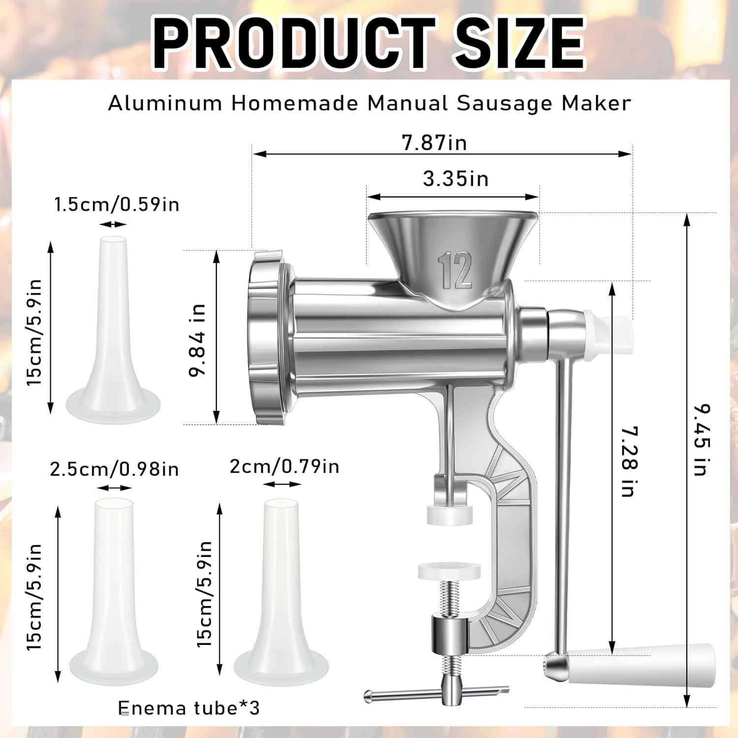 Rellenador de Salchichas Threlaco 24 cm Aluminio Ergonomico