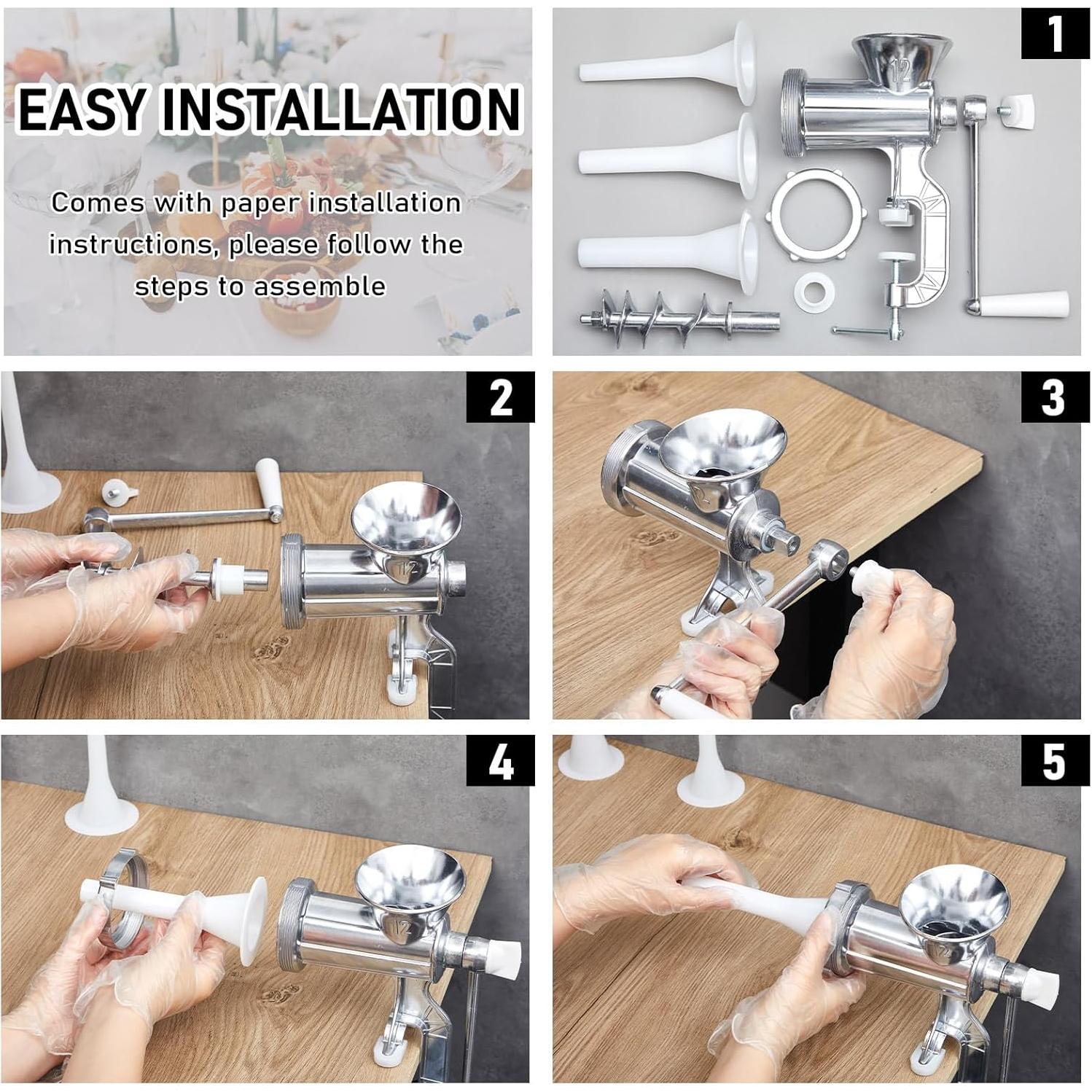 Rellenador de Salchichas Threlaco 24 cm Aluminio Ergonomico