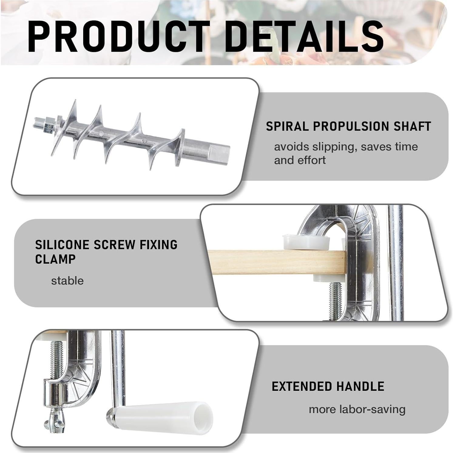 Rellenador de Salchichas Threlaco 24 cm Aluminio Ergonomico