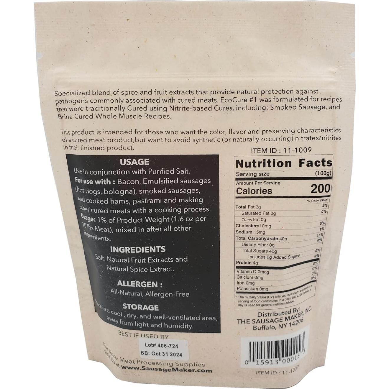 EcoCure #1 - Mezcla Natural para Curado de Carne 226.8g