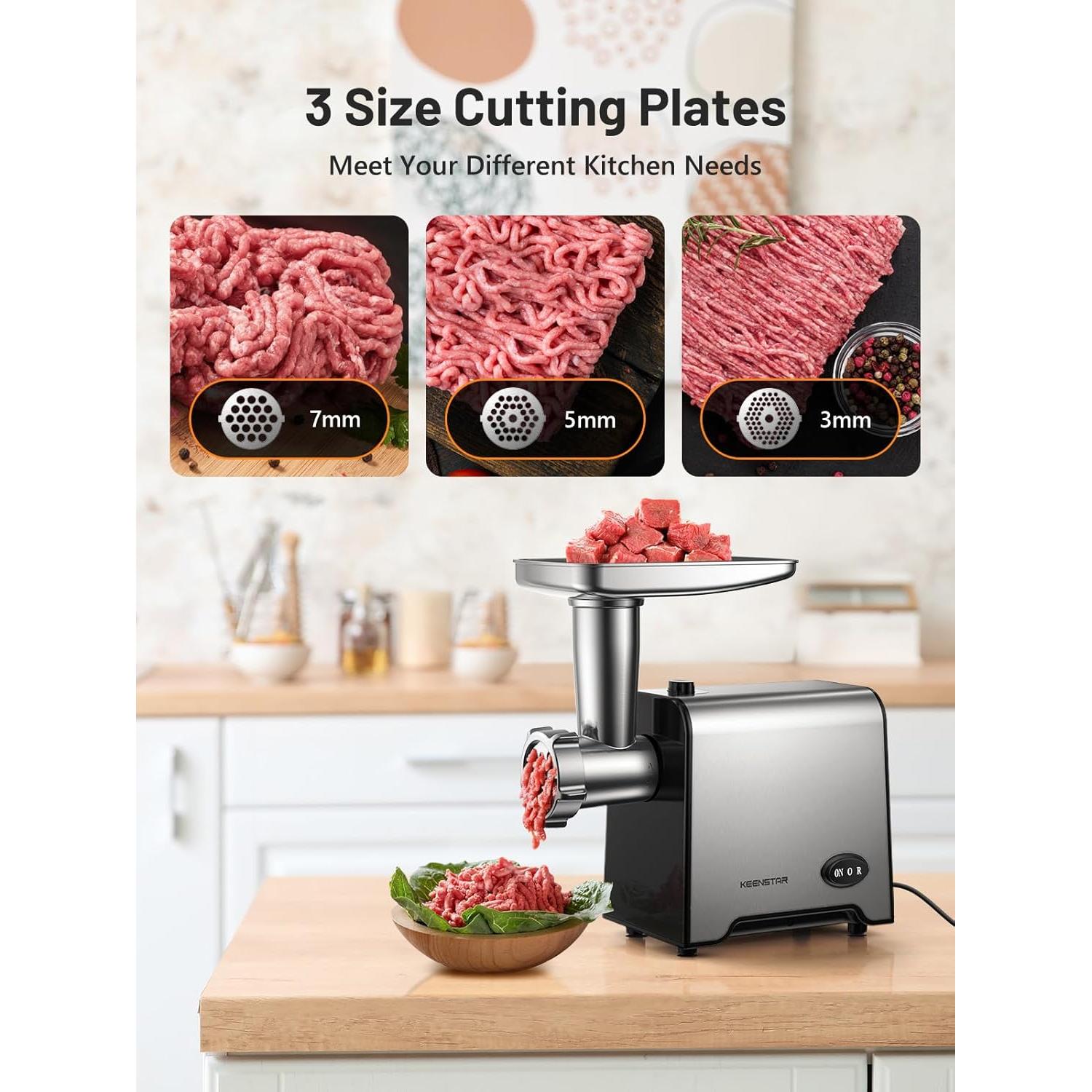 Picadora de Carne Eléctrica KEENSTAR 450W con Accesorios