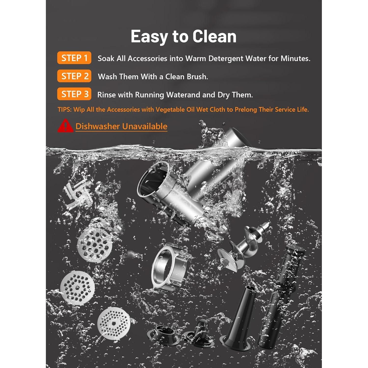 Picadora de Carne Eléctrica KEENSTAR 450W con Accesorios