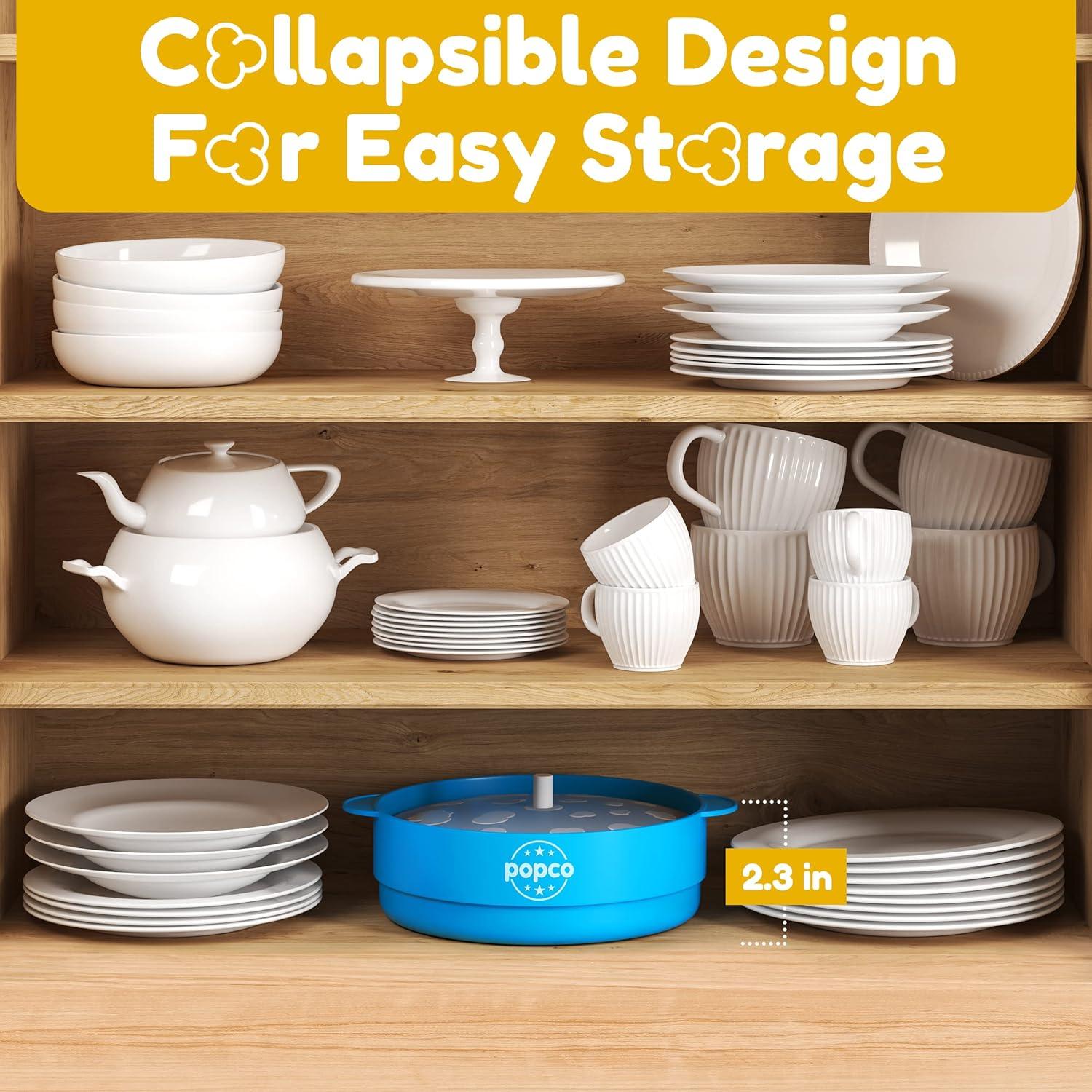 Hacedor de Palomitas de Maíz POPCO de Silicona Colapsable 15 Tazas