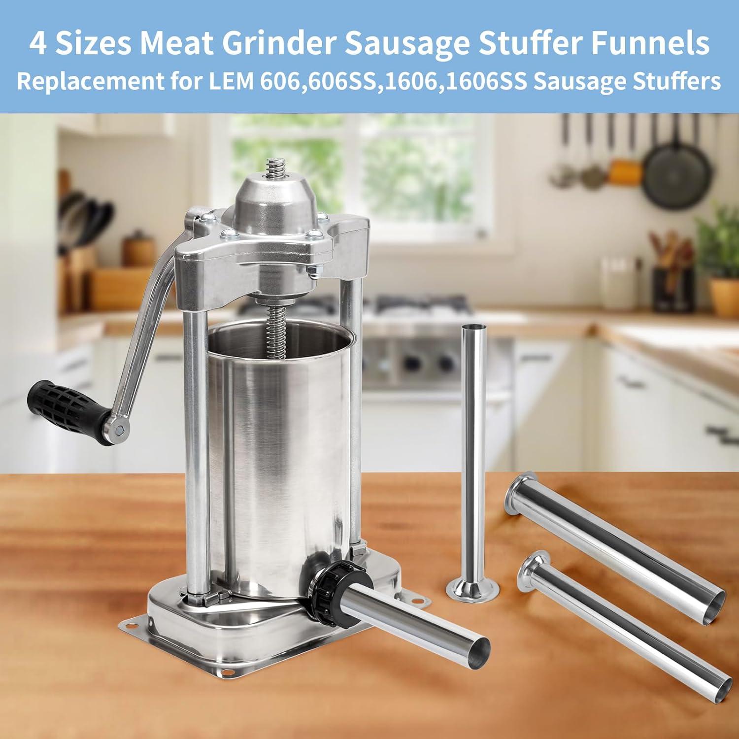 Tubos de Relleno de Salchichas Acero Inoxidable 4 Tamaños LEM