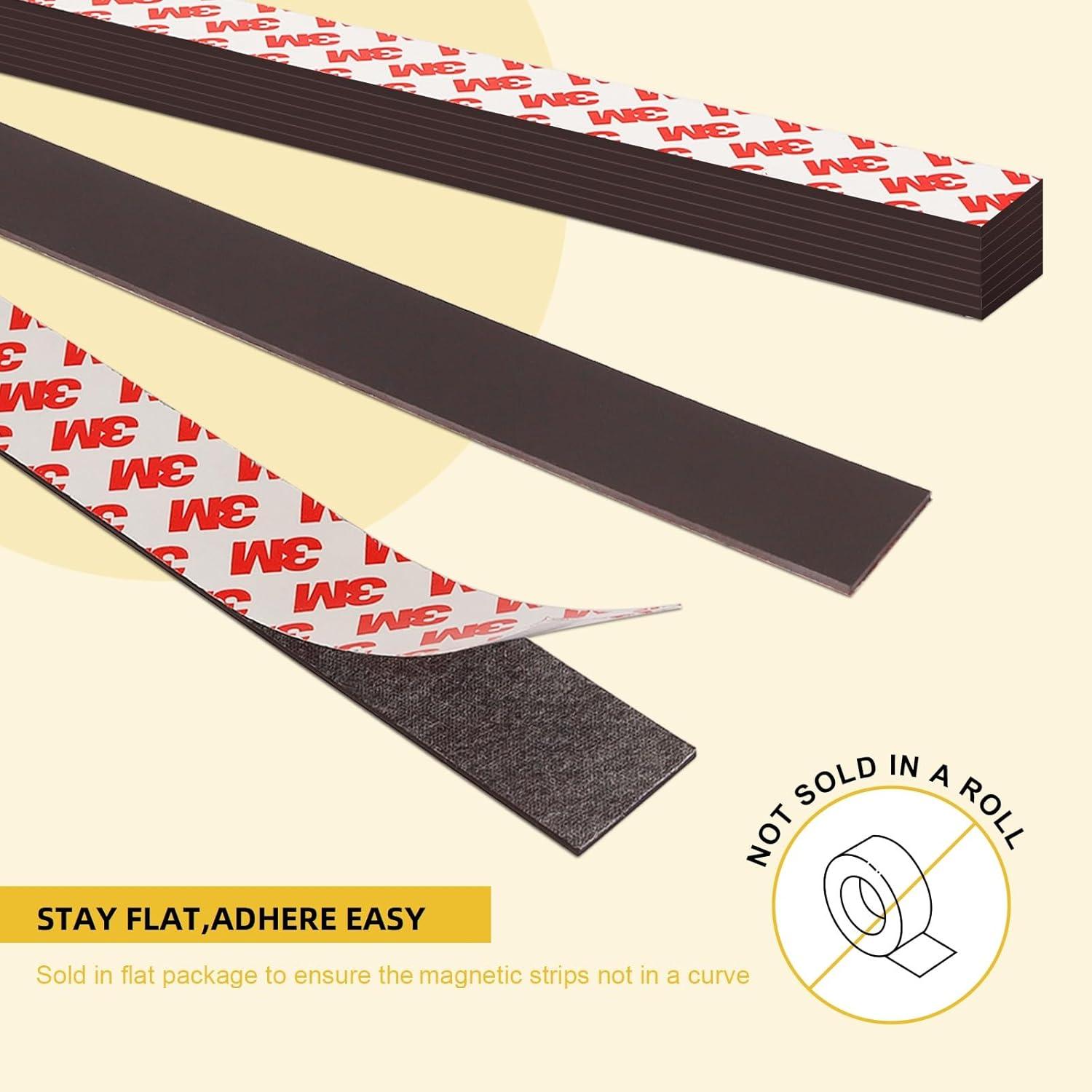 Cinta Magnética Adhesiva CHUNNIAO 16 Piezas 0.5x30.48 cm