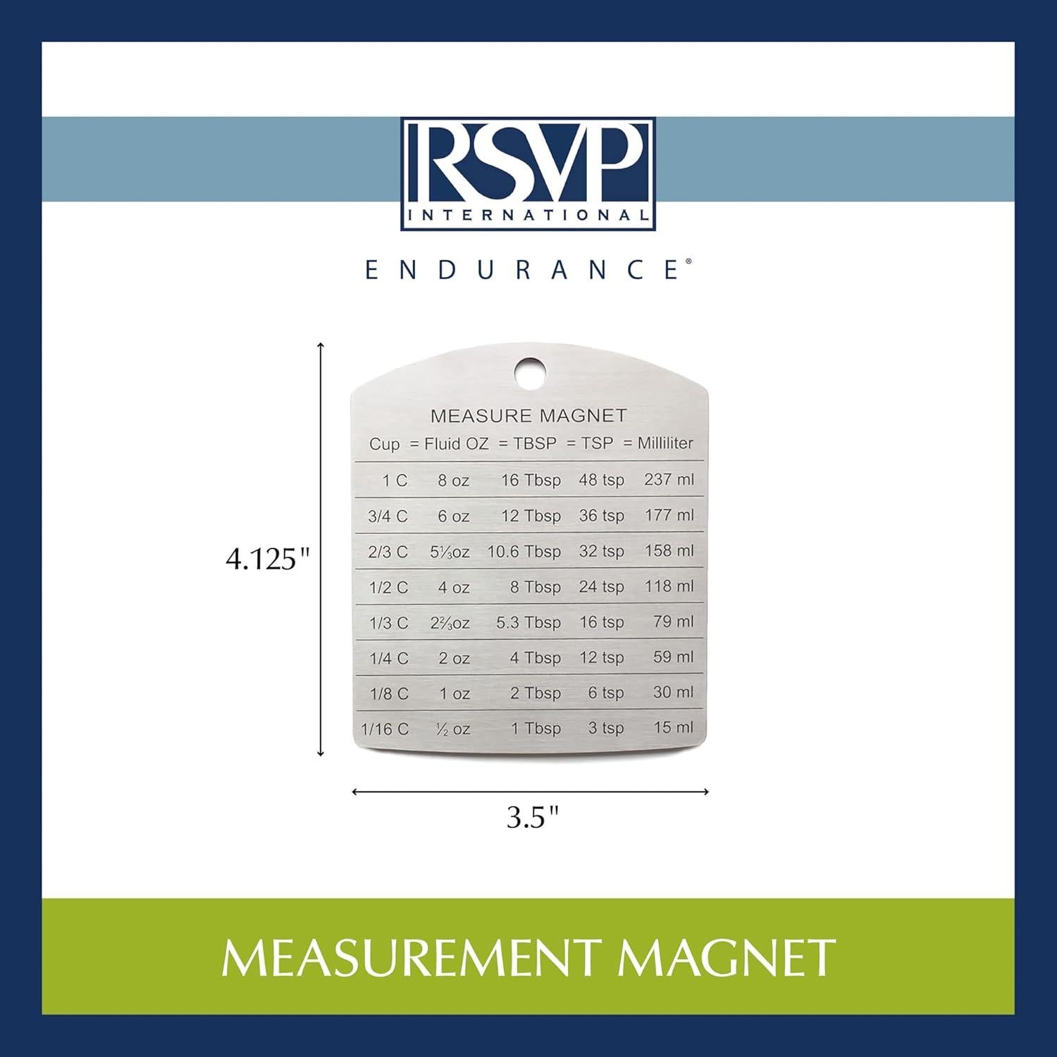 Imán de Conversión RSVP Internacional Acero Inoxidable 10.48x8.89 cm