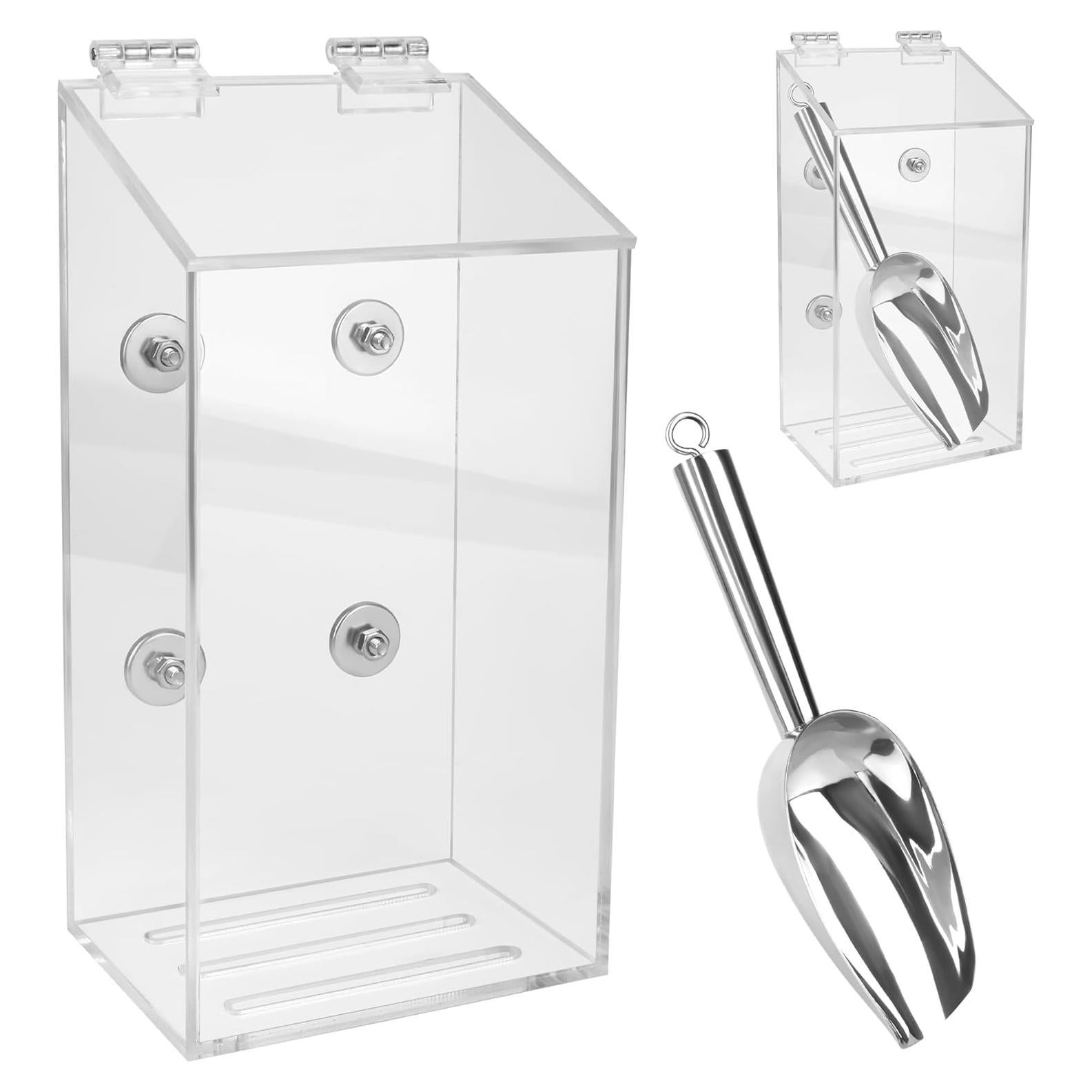 Soporte magnético para cuchara de hielo Solaradgy con tapa y cuchara de acero