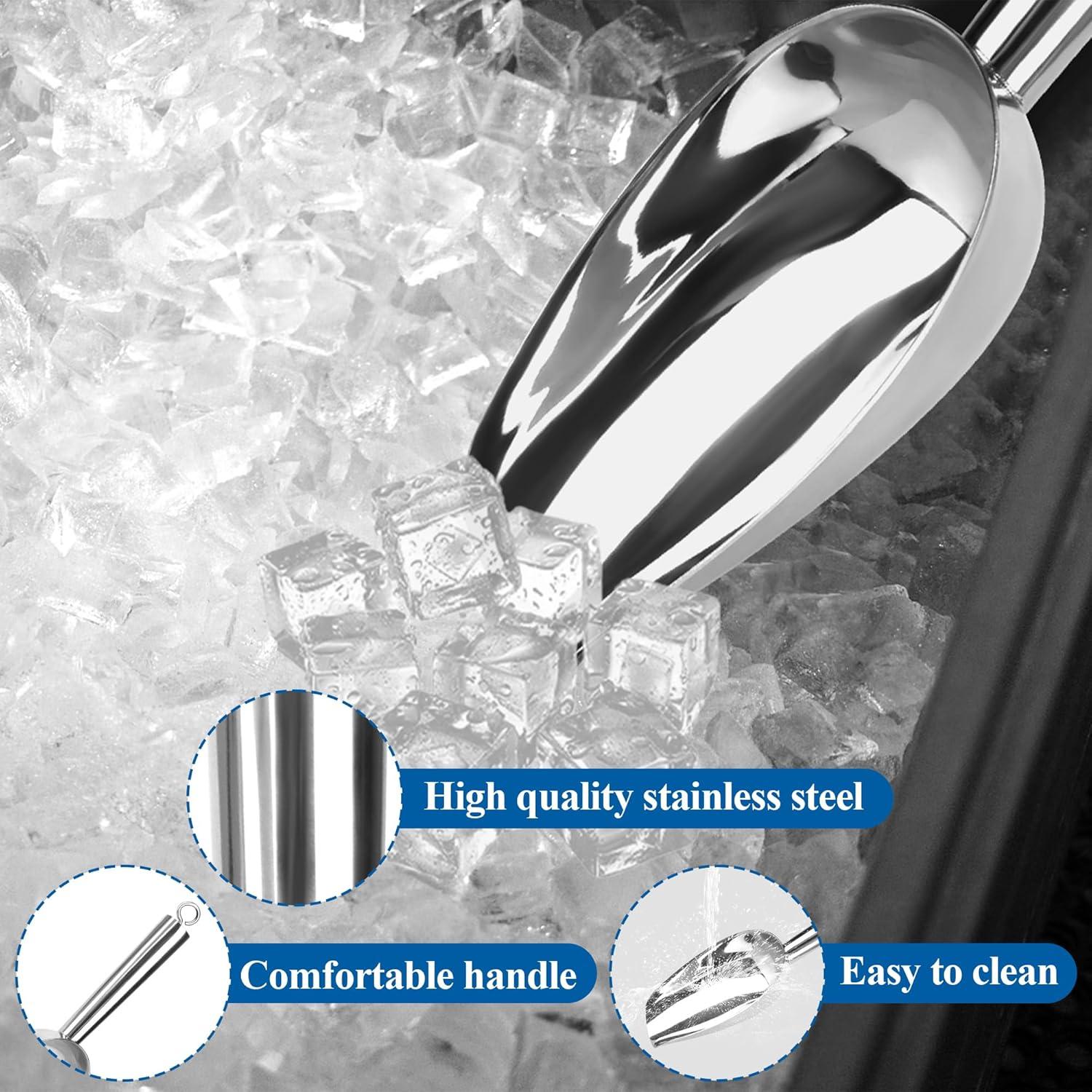 Soporte magnético para cuchara de hielo Solaradgy con tapa y cuchara de acero