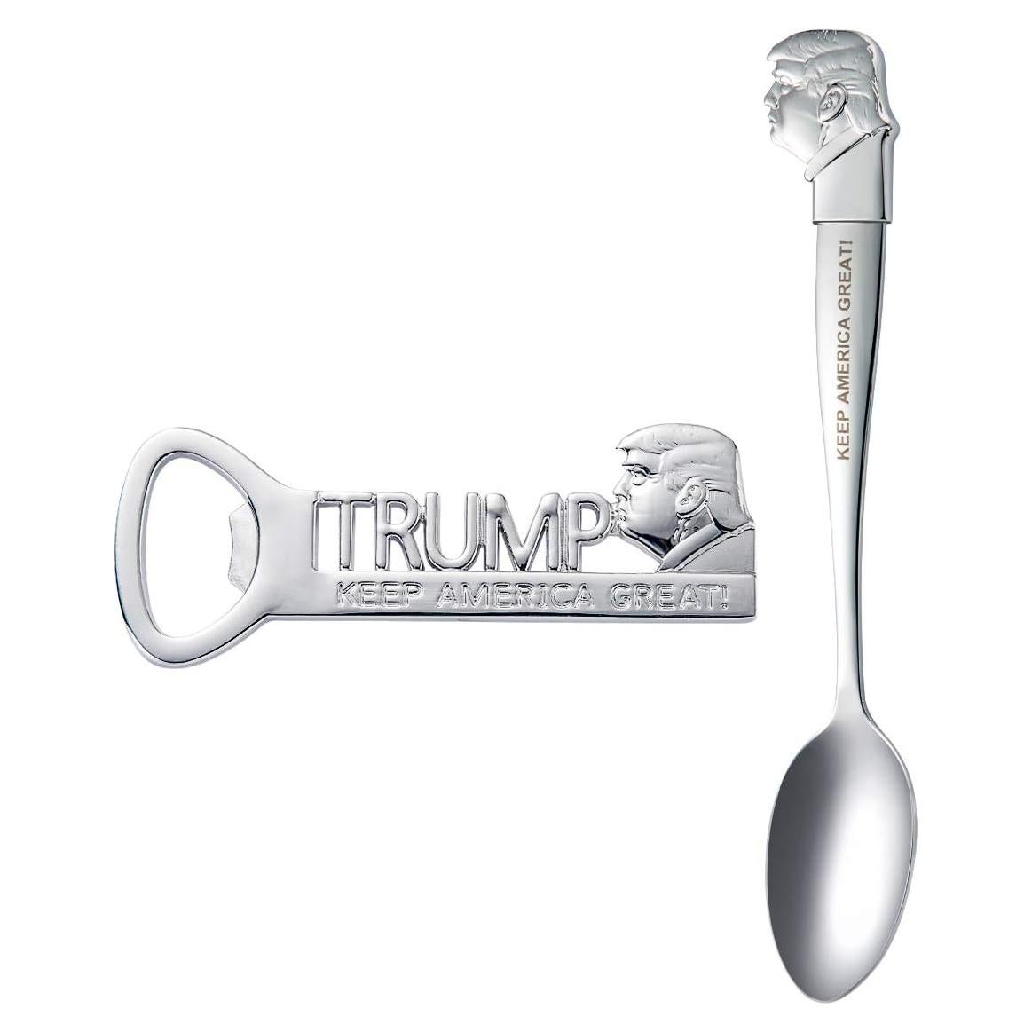 Set Abrebotellas y Cuchara de Café Donald Trump 2024 - Star Miss River