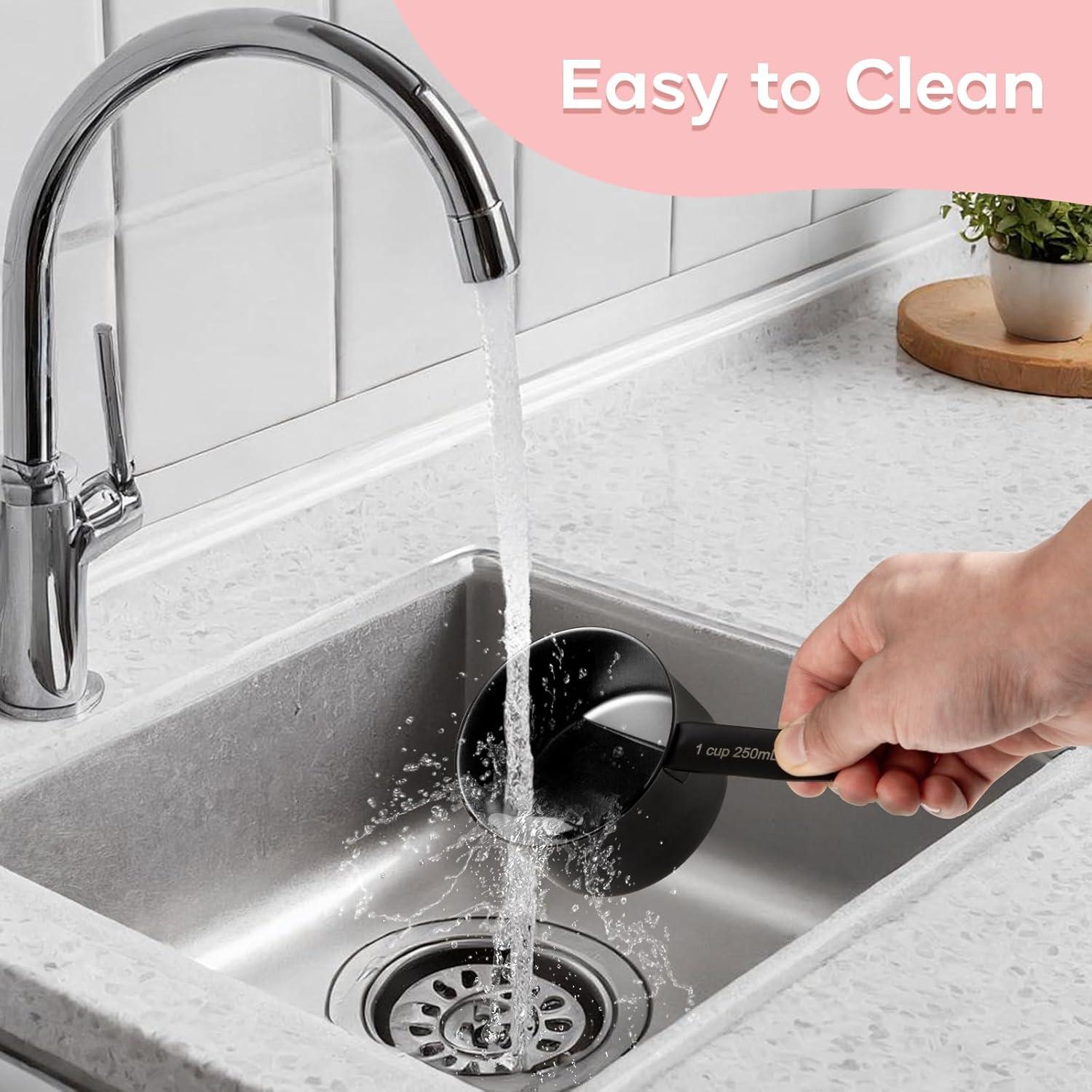 Juego de Tazas y Cucharas Medidoras Muchtolove 9 Piezas Acero Inoxidable