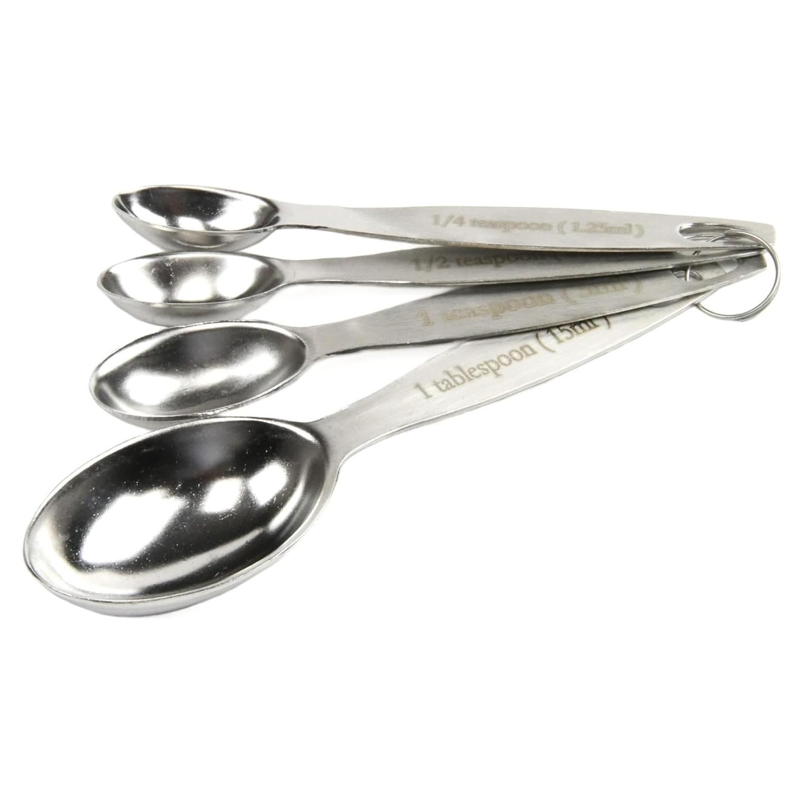 Juego de Cucharas Medidoras Ovaladas Chef Craft Acero Inoxidable