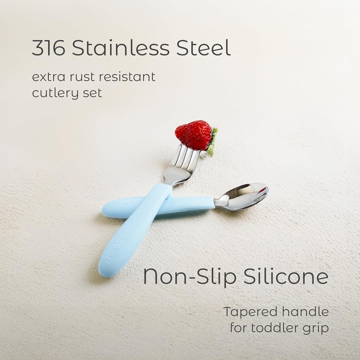 Juego de Utensilios para Niños ASOMIC Acero Inoxidable 316