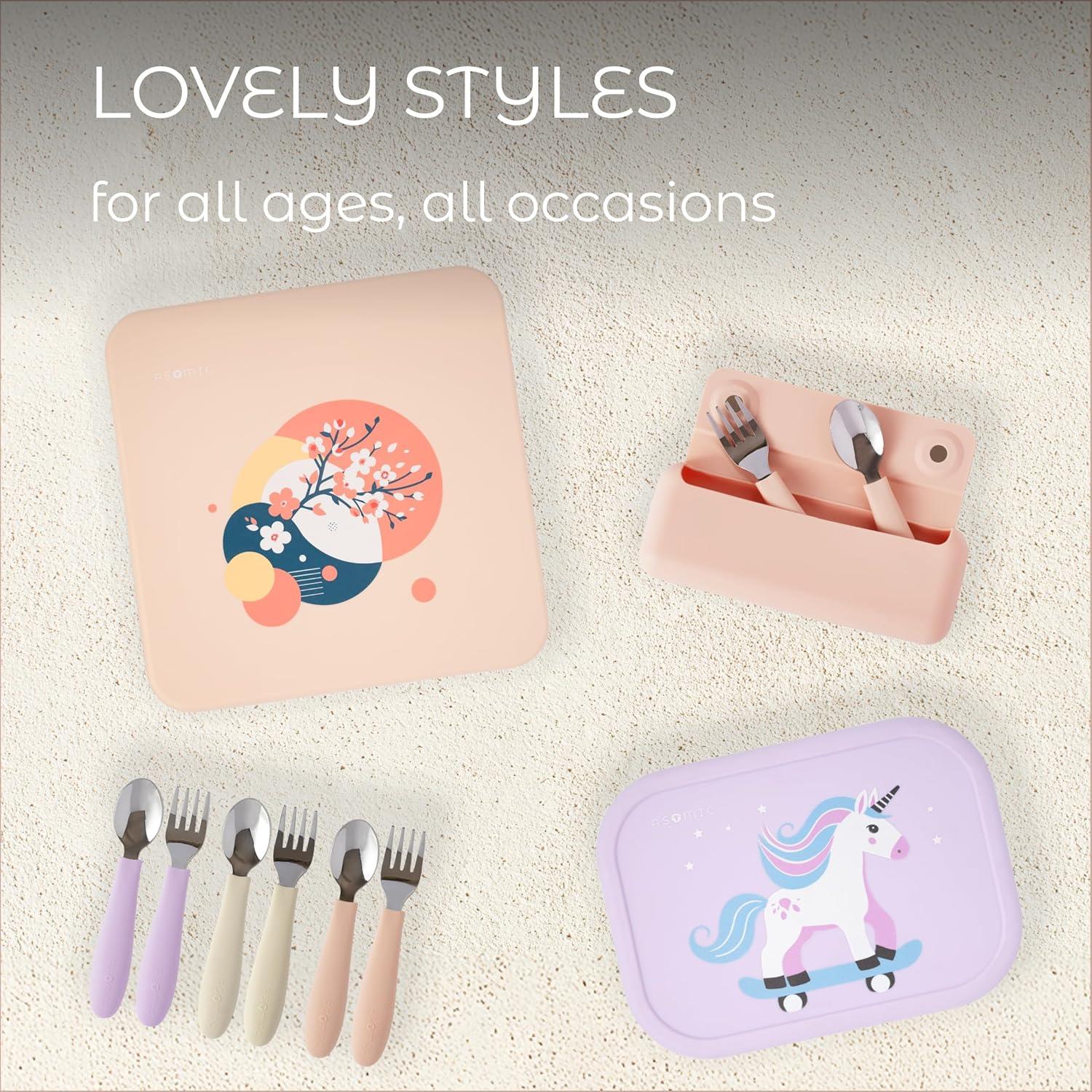 Juego de Utensilios para Niños ASOMIC Acero Inoxidable 316