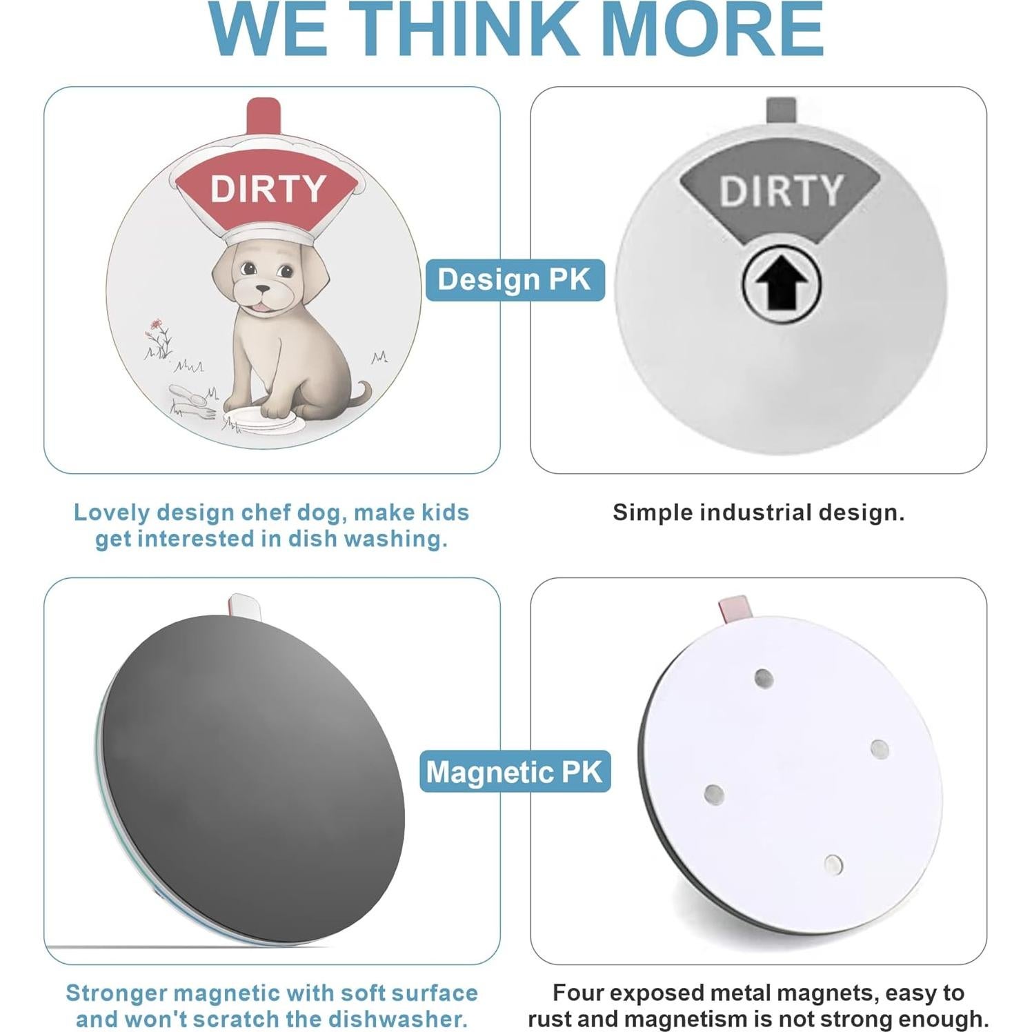 Imán para Lavavajillas Duvliet Perro Chef Limpio Sucio 10.16 cm