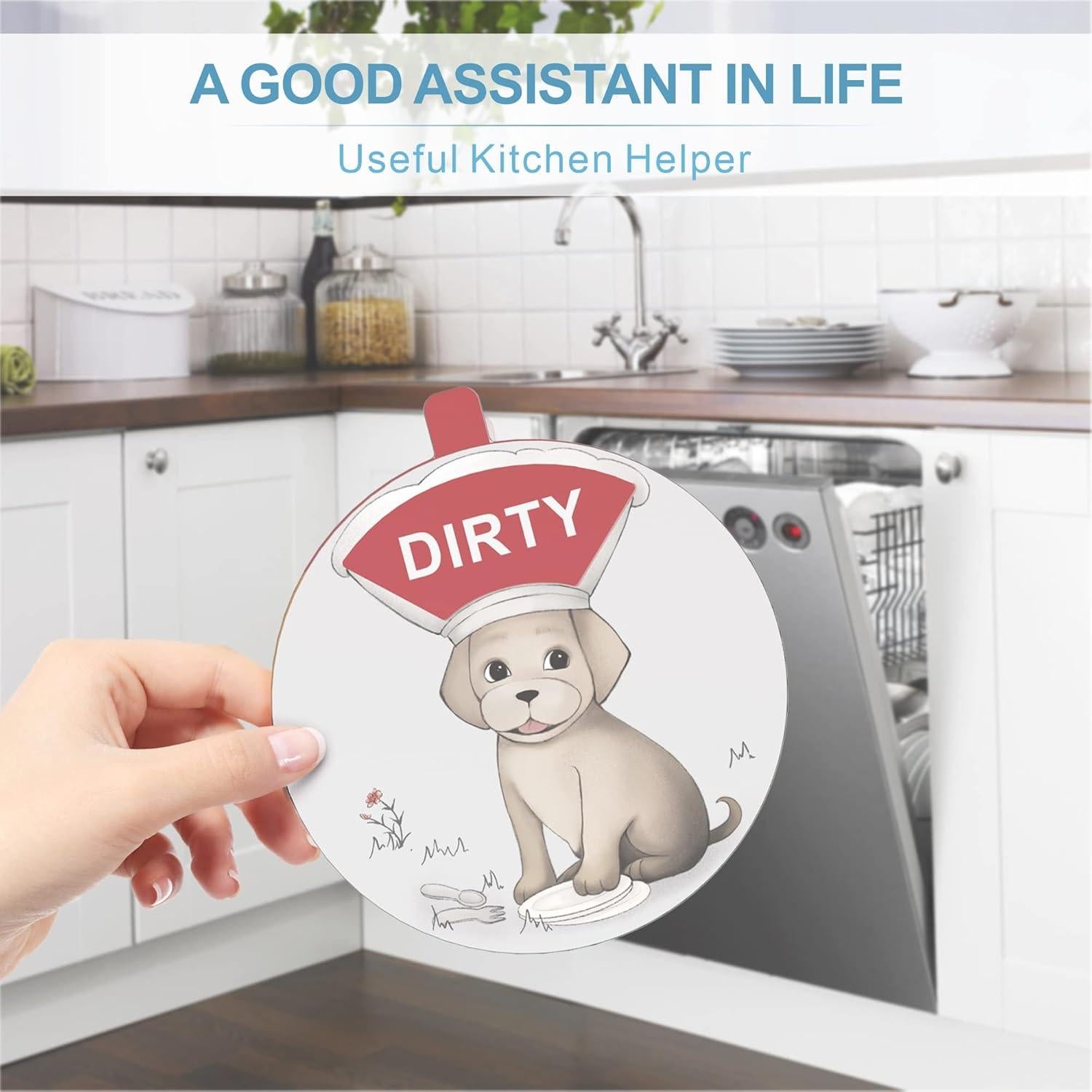 Imán para Lavavajillas Duvliet Perro Chef Limpio Sucio 10.16 cm