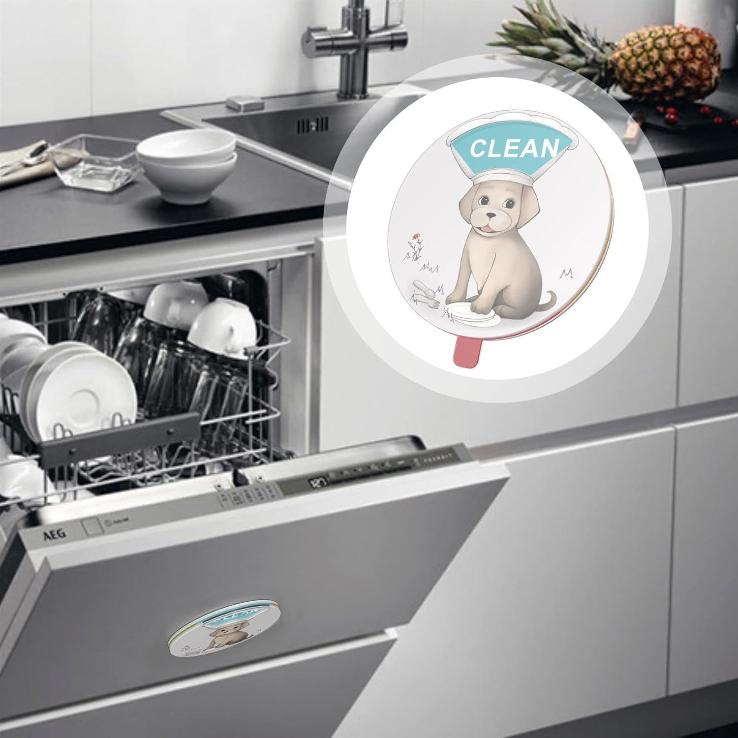 Imán para Lavavajillas Duvliet Perro Chef Limpio Sucio 10.16 cm