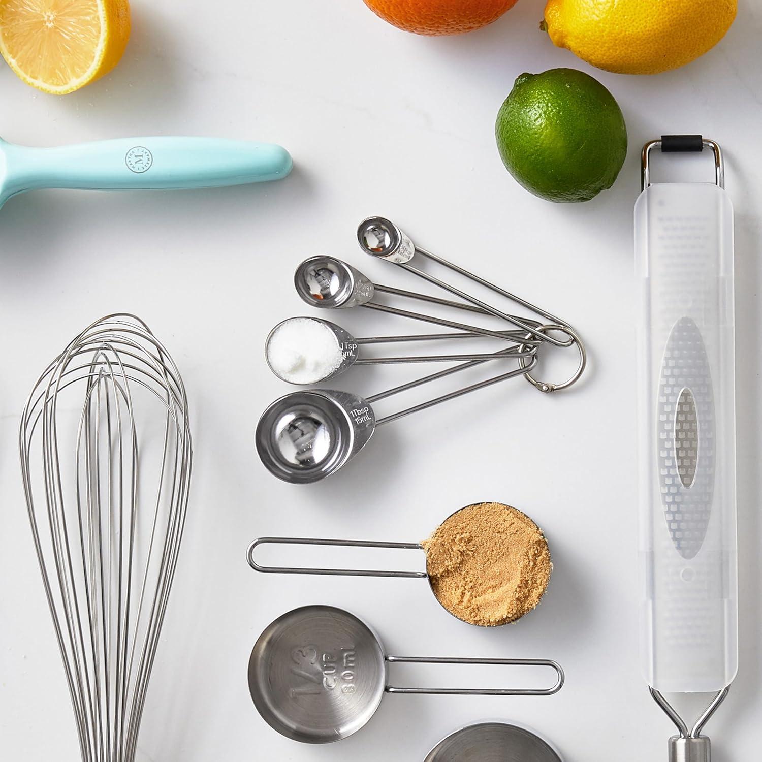 Juego de Cucharas Medidoras Acero Inoxidable Martha Stewart 4 Piezas