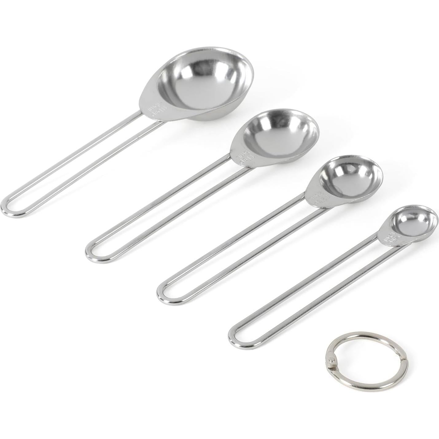 Juego de Cucharas Medidoras Acero Inoxidable Martha Stewart 4 Piezas